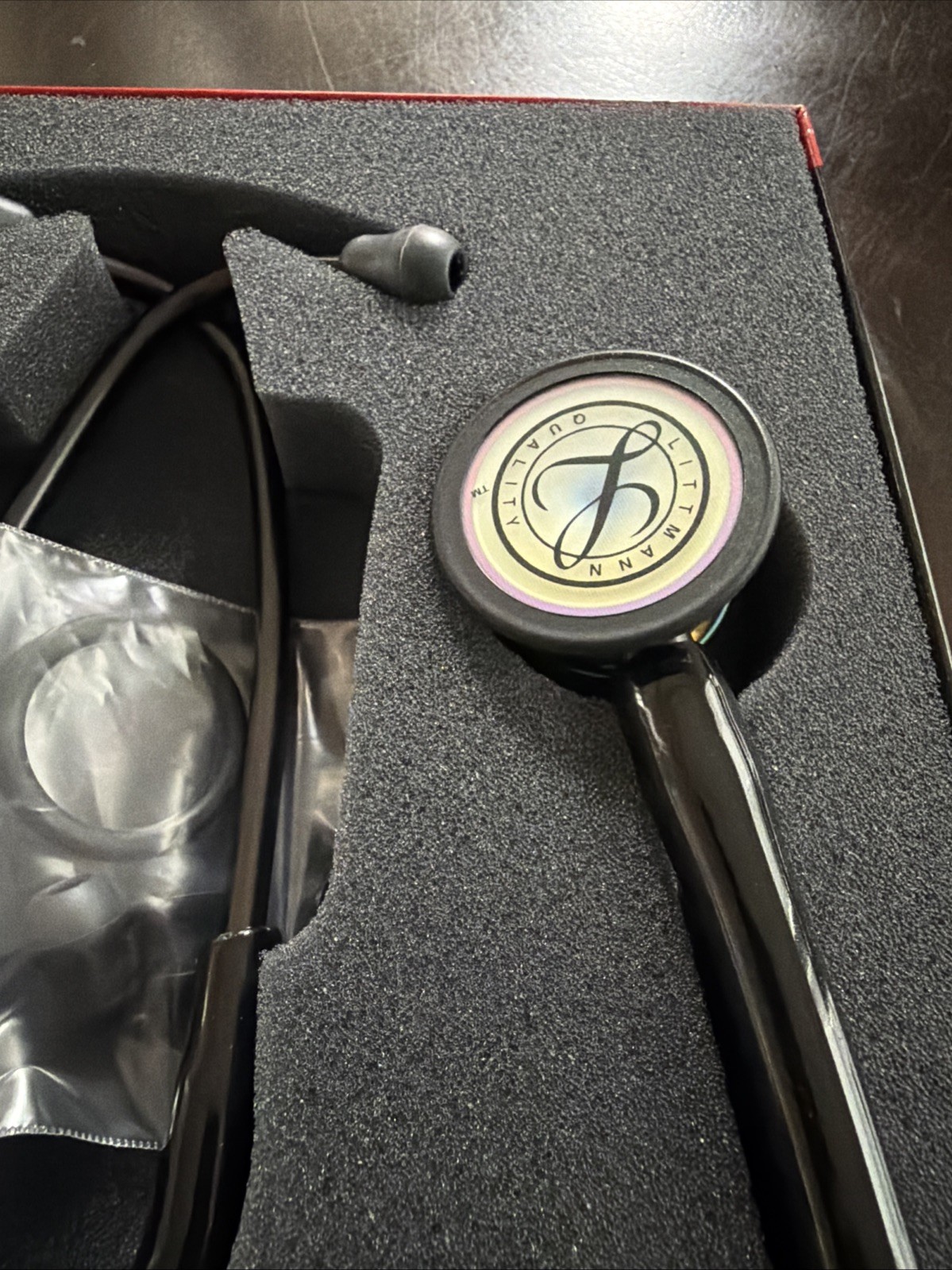 3M™ Littmann® Cardiology IV™ Stethoscope, High Polish RainbowBlack NEW 6240