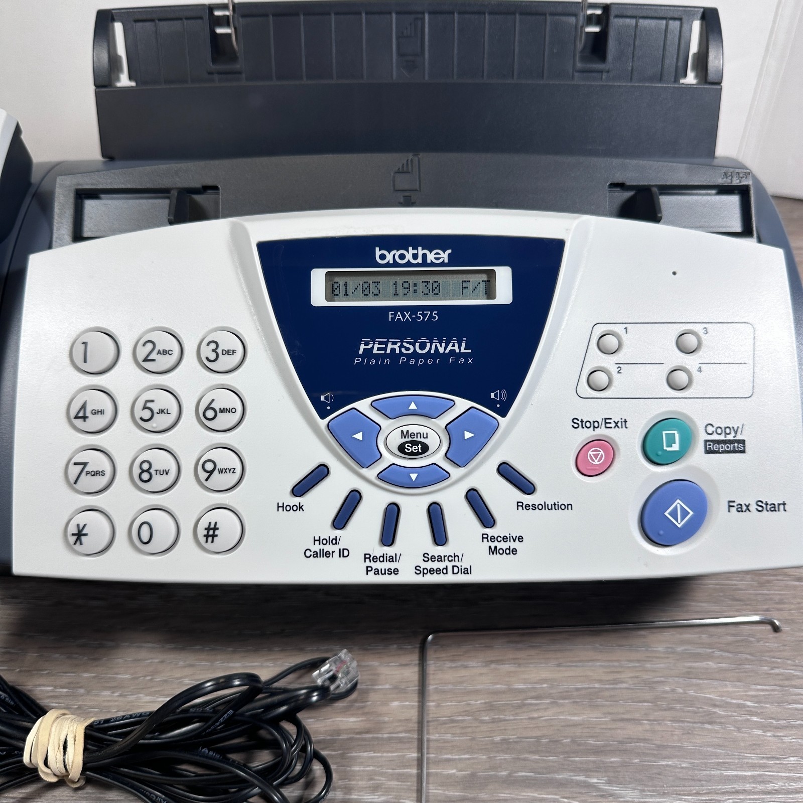 Brother FAX-575 Personal Plain Paper Fax Copier Machine W/ Phone Working Tested