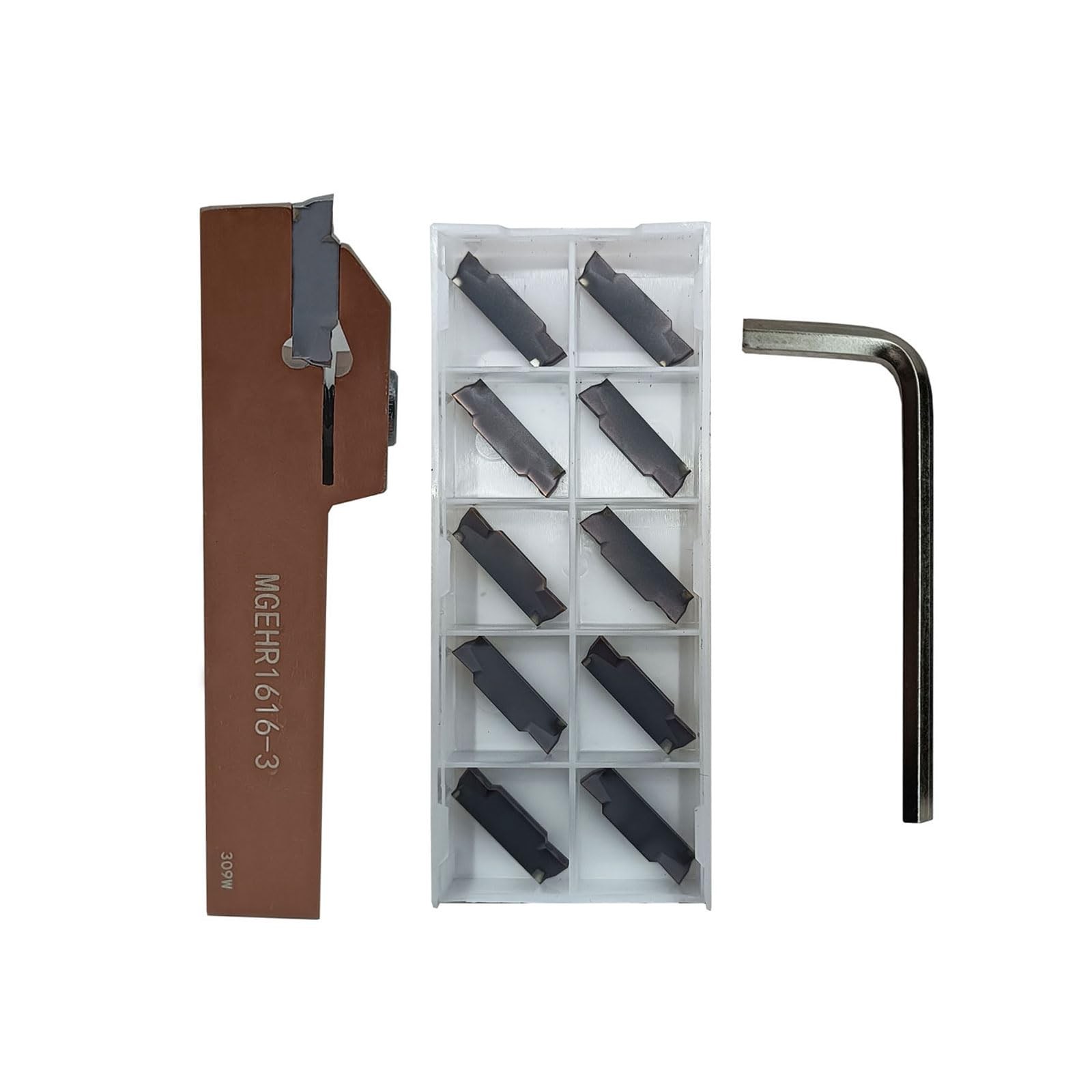 5/8 Inch Shank MGEHR16163 Lathe Grooving Parting Tool Holder 11 PCS MGMN300