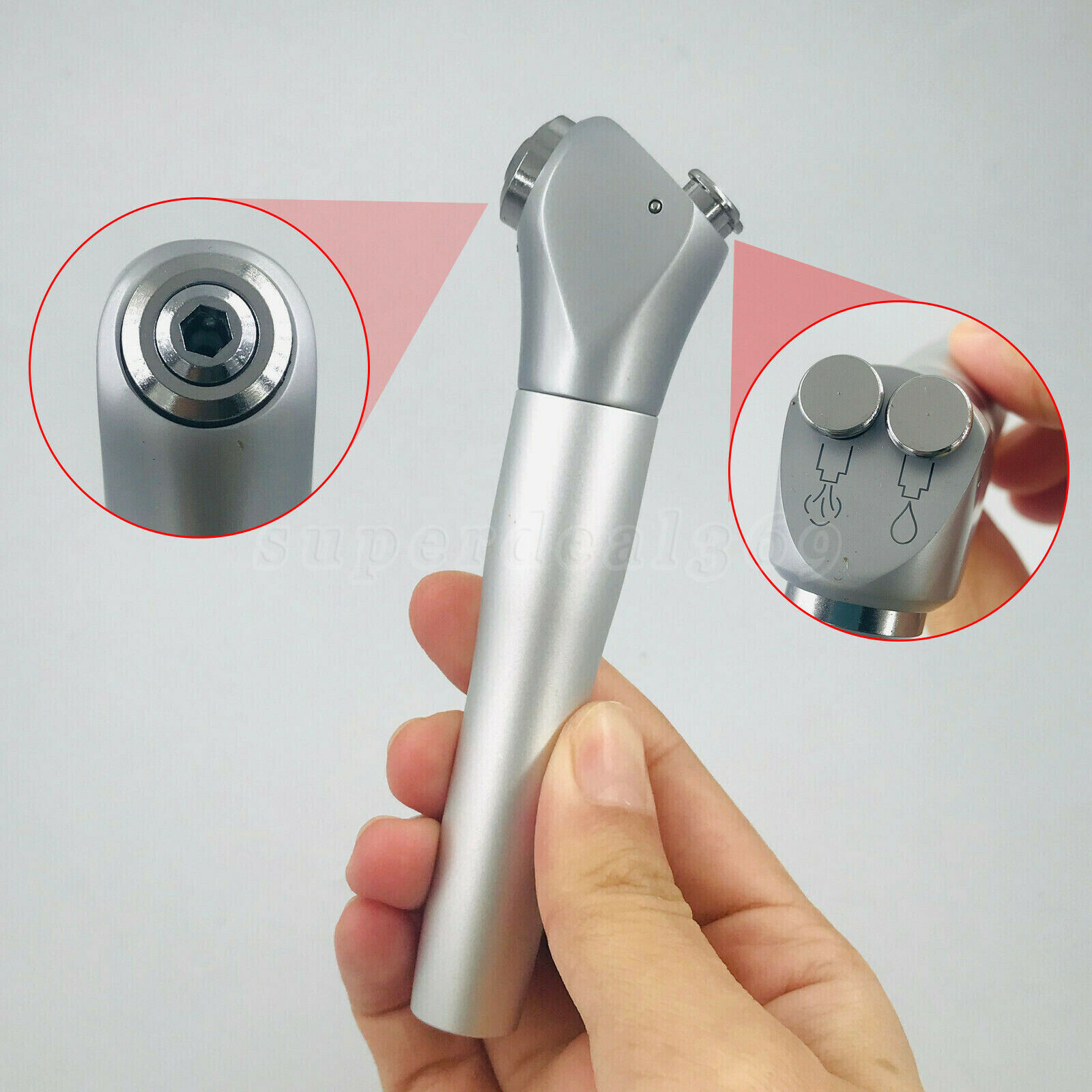 Dental Air Water Spray Triple Syringe 3 Way Handpiece w/ 2 Nozzles Tips Tubes