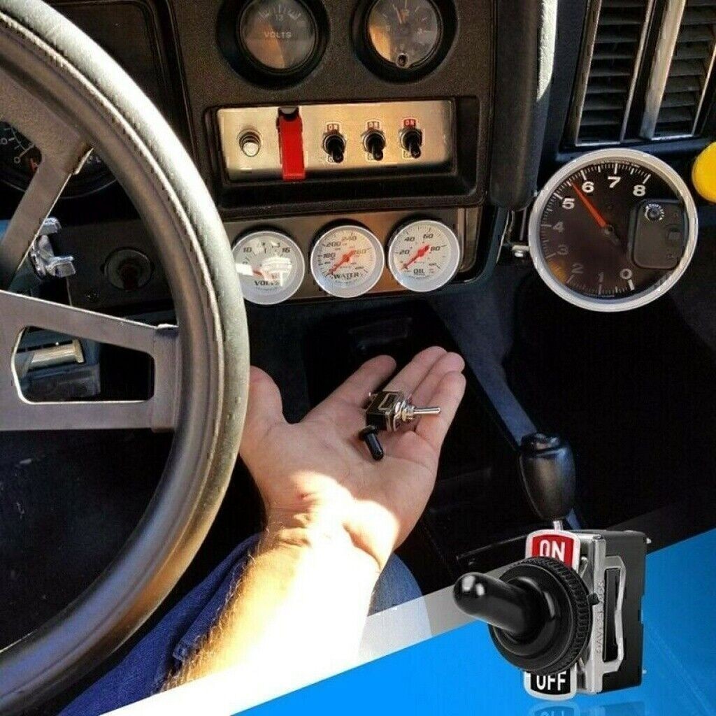 5* toggle switch SPST 12V 24V 250V Volt 15A ON OFF Flick Auto Car Boat 2-pole US