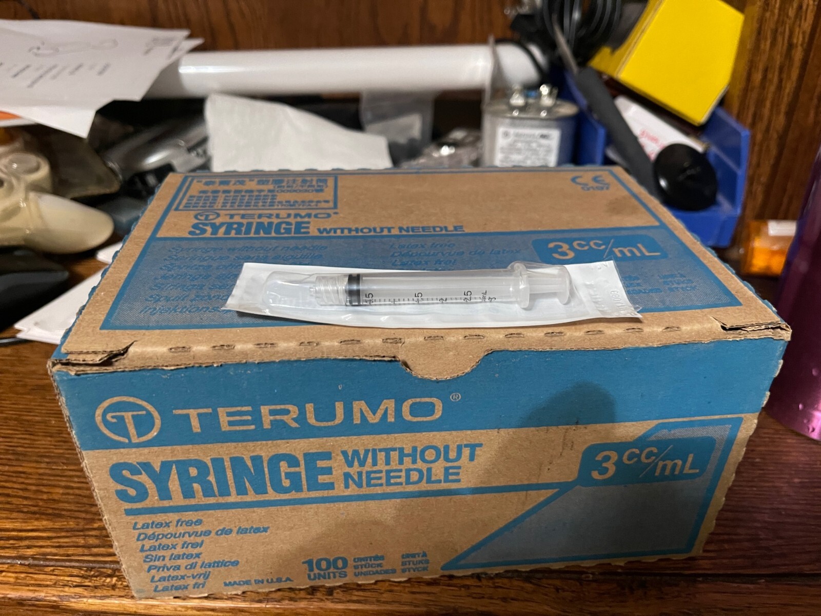 5 Terumo Syringe, 3cc/mL, Luer Lock Tip, 100/Box show to be expired