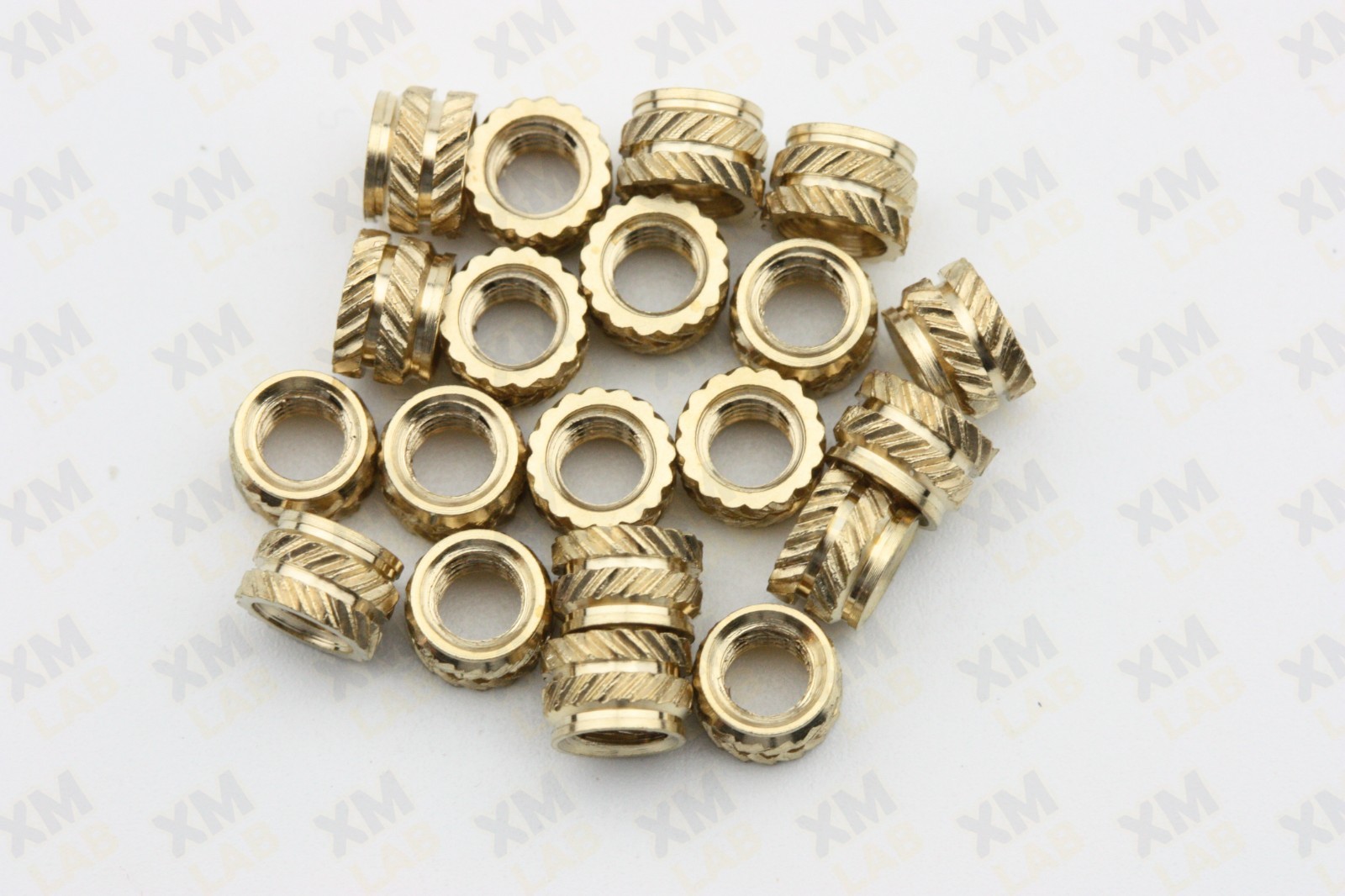 20 Pcs M4 x 4mm Knurled Brass Threaded Heat Set Inserts 3D Printing