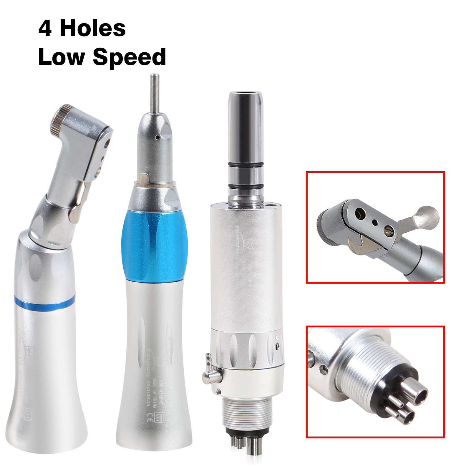 NSK Style Dental Contra Angle Straight Air Motor 4H Slow Speed Handpiece FAST