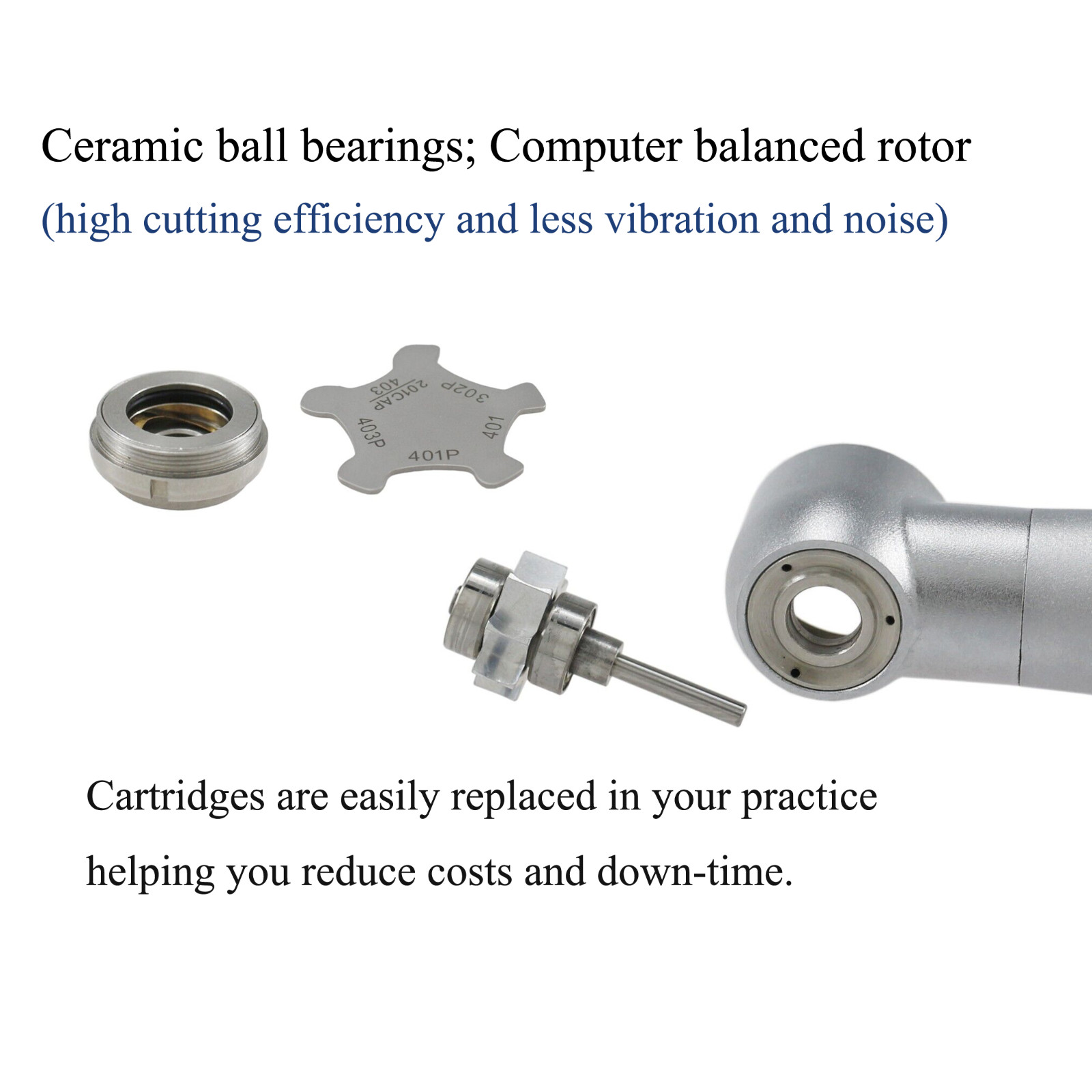 10pcs/pk KAVO style Dental High Speed Handpiece Air Turbine Push Button BEING