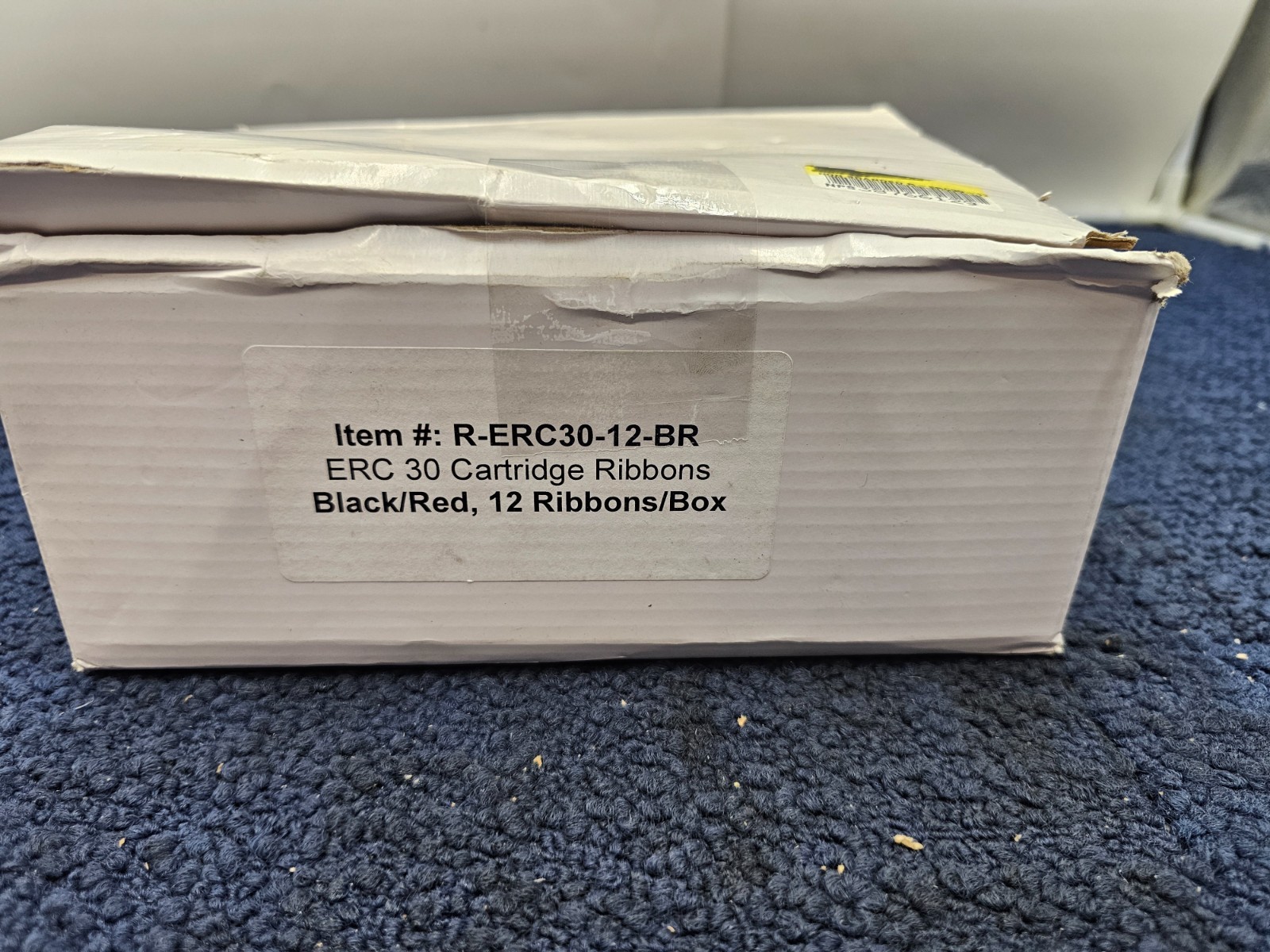 (QTY 12) R-ERC30-12-BR Black/Red Ribbon Cartridges fits EPSON ERC30