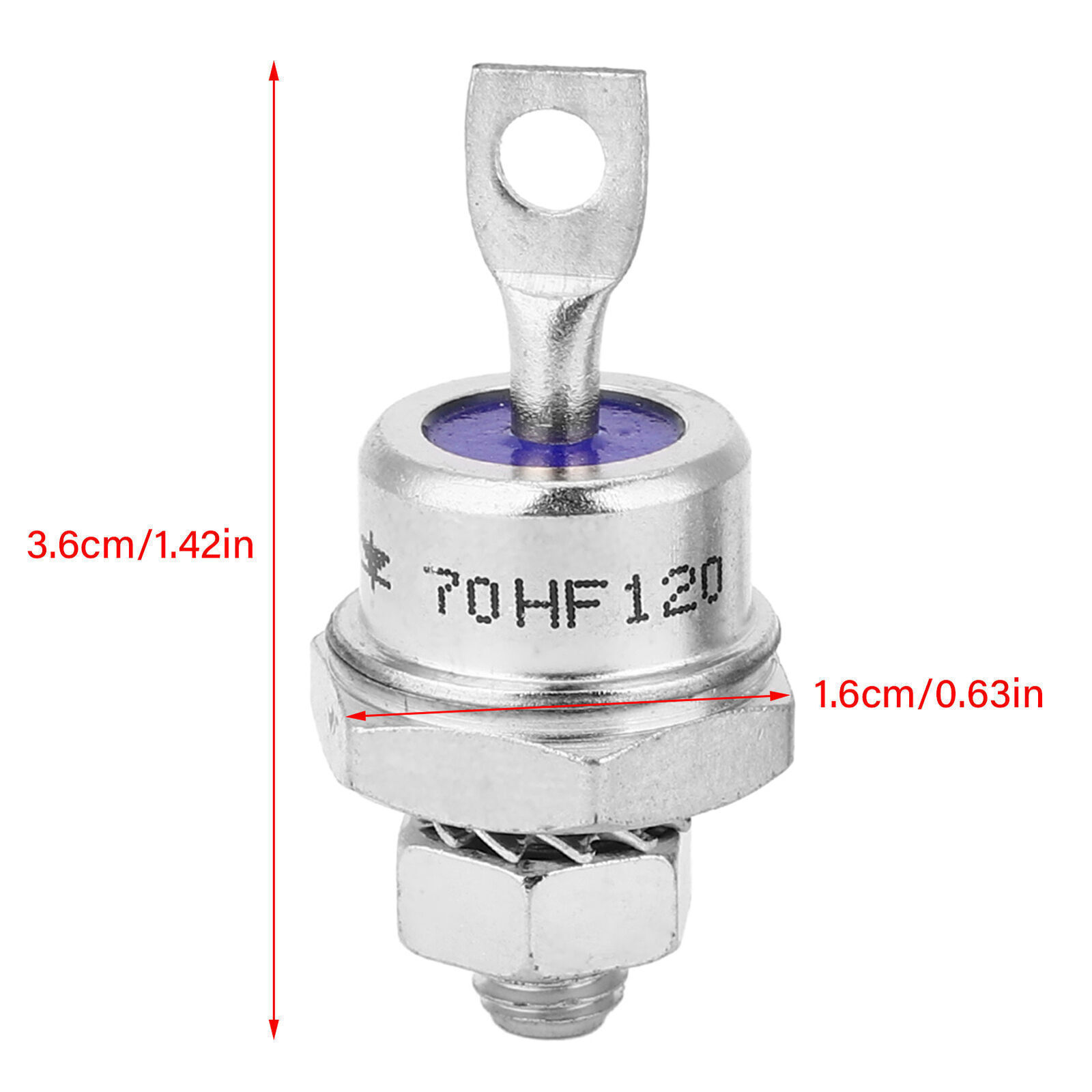 5PCS 70A 1200V 70HF120 High Power Rectifier Metal Stud Type Rectifier Diodes US
