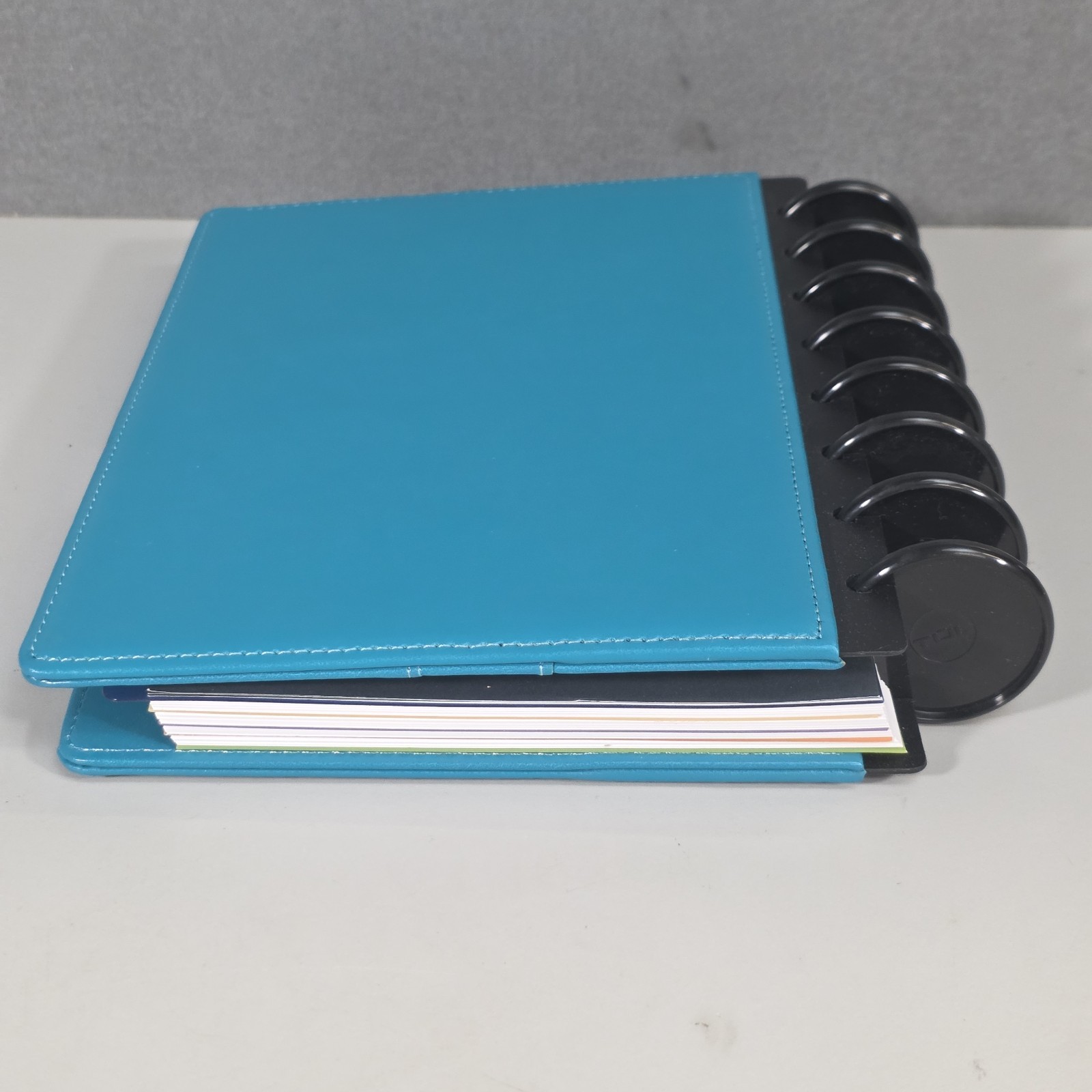 TUL Discbound Teal Junior Notebook With Smooth Leather Cover Pre-owned EUC