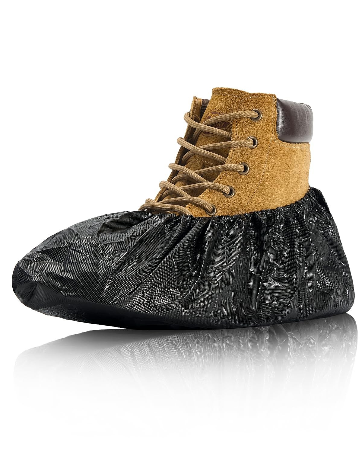 Disposable Heavy Duty Shoe Covers, XL Waterproof Booties, Non-Slip, 100 Pack for