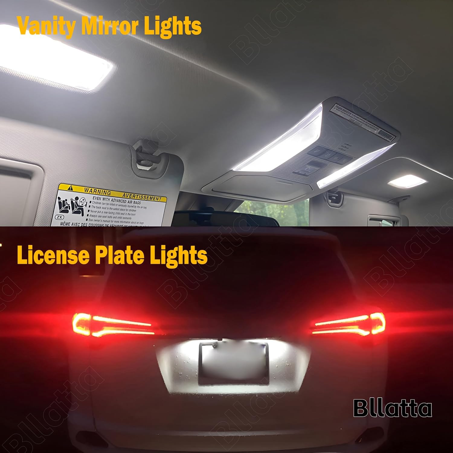 8Pcs 6000K LED Interior Light Kit for Toyota RAV4 2016-2024 + Tools
