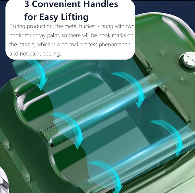 2PCS Jerry Can 5 Gallon 20L Can Metal Tank Emergency Backup Off-road