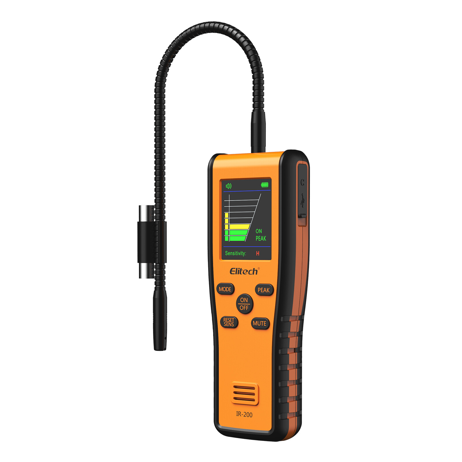 Used Elitech Infrared&Heated Diode HVAC Refrigerant Leak Detector IR-200