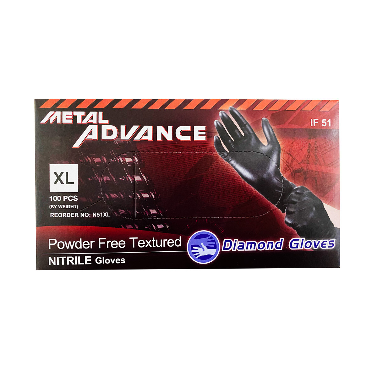 Advance Nitrile Exam Gloves 5mil, Black 1000 Pieces New (S M L XL)