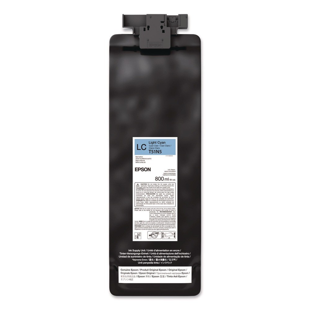 Epson T51N520 (T51N) UltraChrome GS3 800 mL Eco-Solvent Ink – Light Cyan New