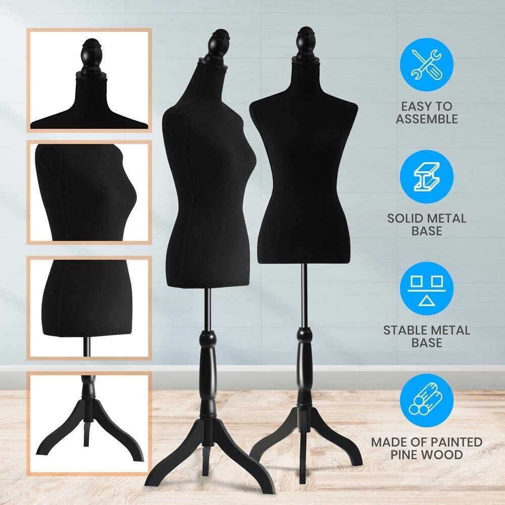 SereneLife Female Dress Form Mannequin Torso Display Mannequin Body, Adjustable