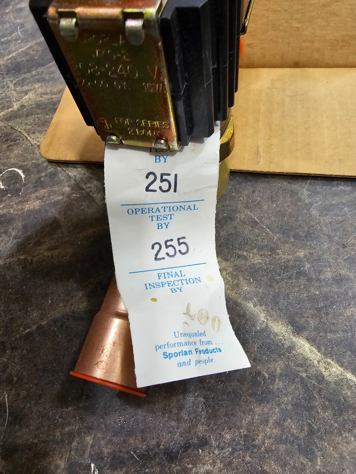 Sporlan E19S270 – Refrigerant Solenoid Valve – New – Coil Included – Solder