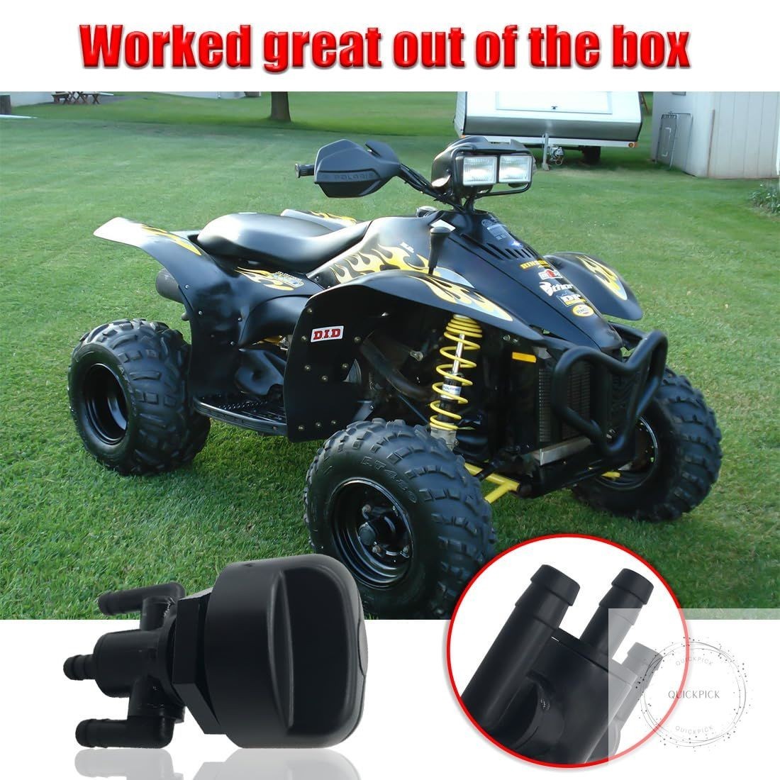 3-Way Fuel Shut off Valve Petcock For Polaris Xplorer 300 400 400L 4X4 Magnum