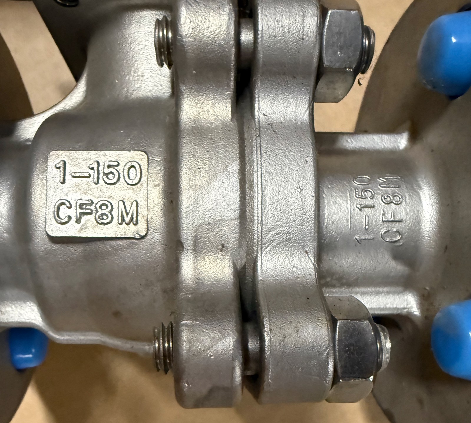 WARREN 1″ 150 FULL PORT 316 STAINLESS STEEL BALL VALVE CF8M 6156 RTFE 15% GF