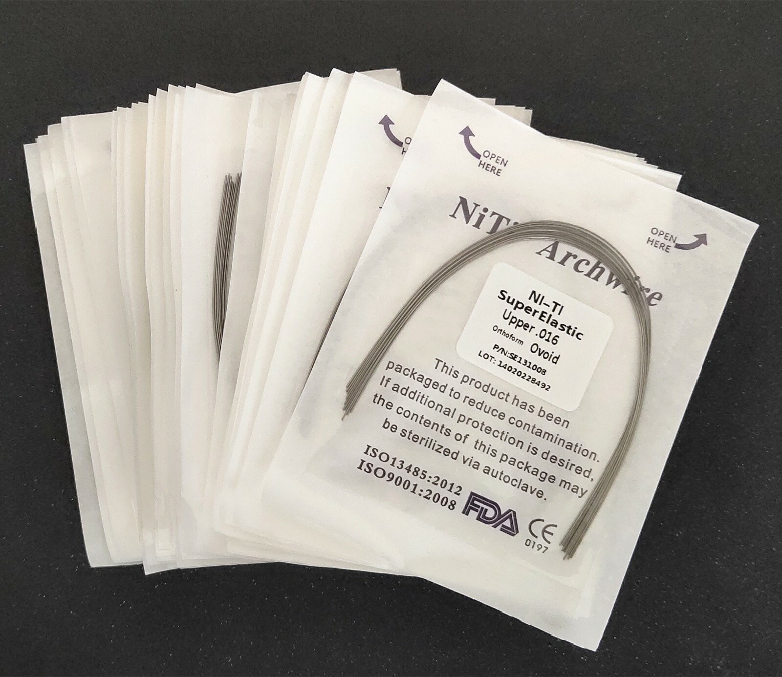10Pcs Dental Orthodontic Super Elastic Wire Niti Round Arch Wires Ovoid/Natural