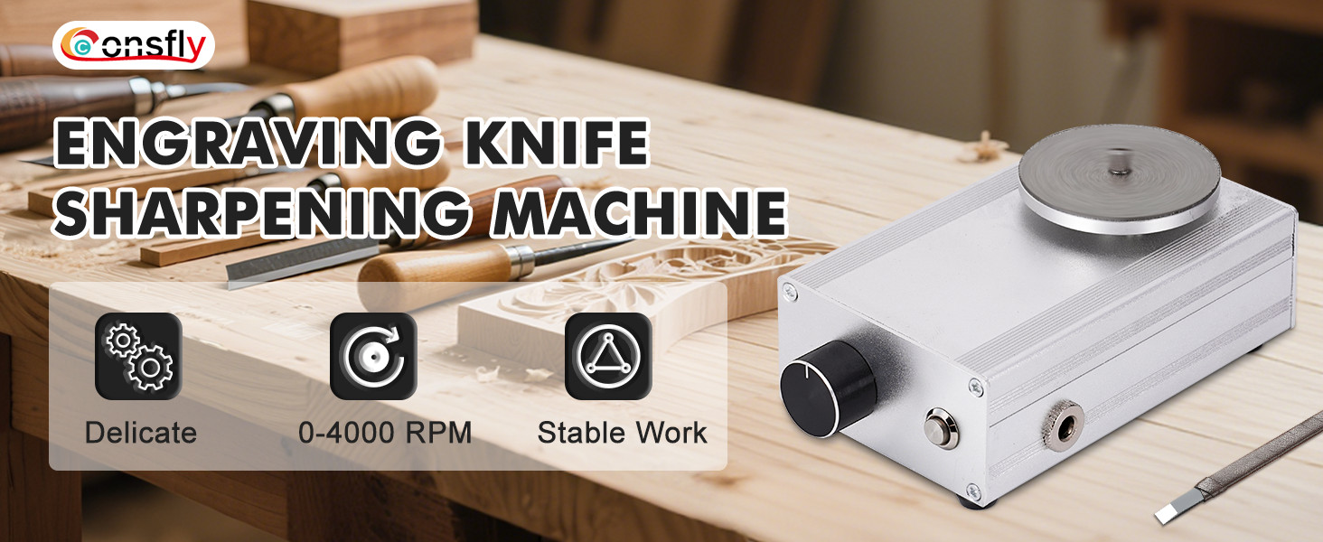 4000Rpm Engraving Knife Sharpening Machine Carving Tool Sharpener with 4