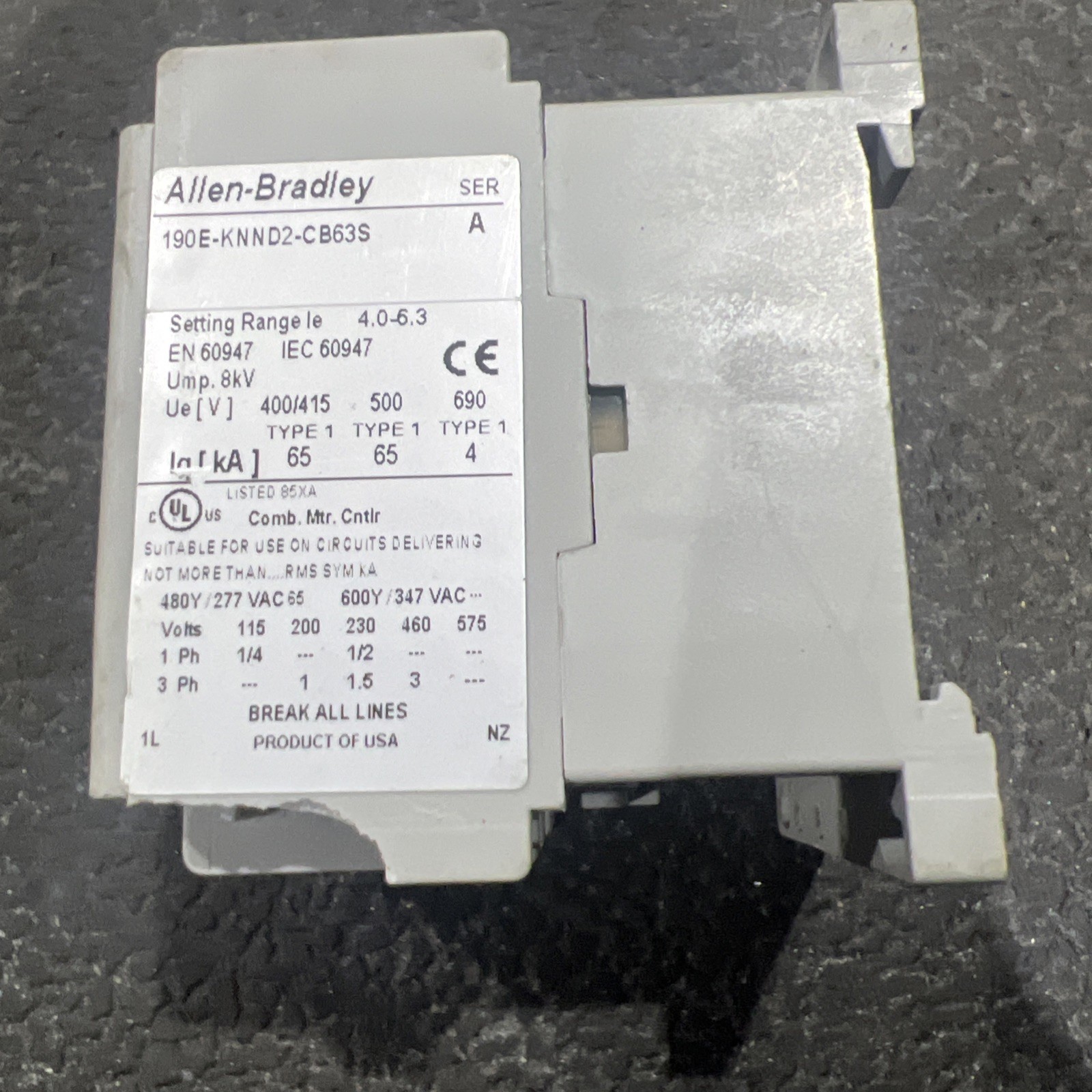 🔥Allen-Bradley 100-K09*10 Ser. A Contactor 110-120V Coil, Used, Free Ship🇺🇸