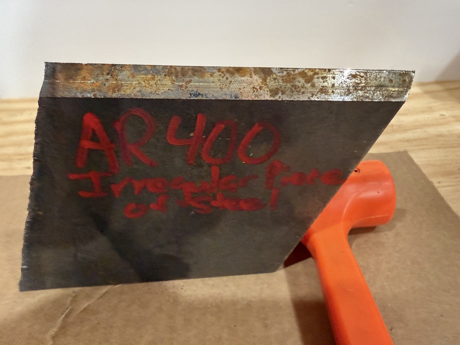 Irregular Piece of Abrasive Resistant Steel Plate – AR400 – 1/2” Thickness