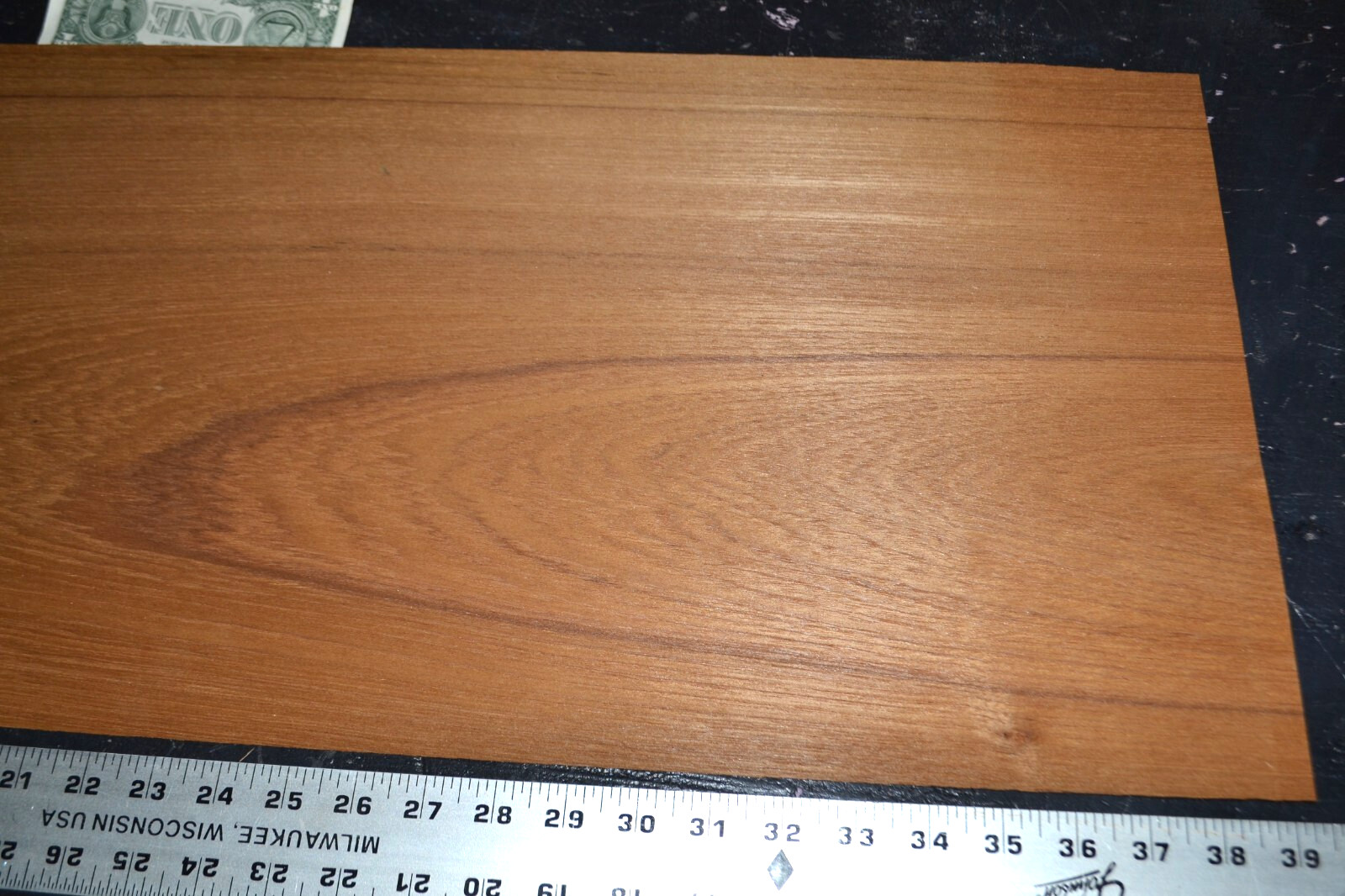 Teak Raw Wood Veneer Sheet 12.5 x 39 inches 1/42nd Blemished M35137-10