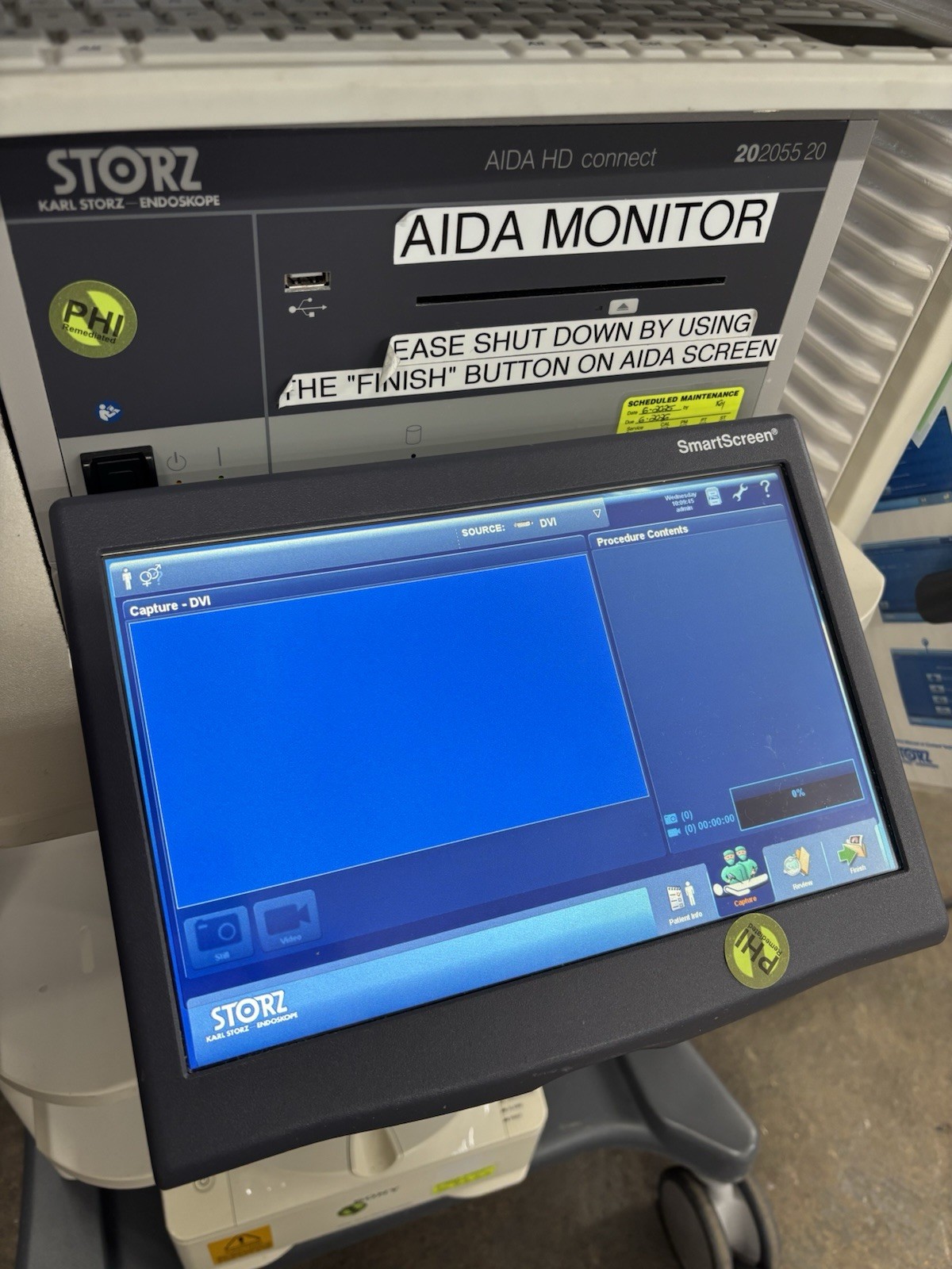 STORZ Endoscopy System Bundle–Image 1 Hub, AIDA HD, D-Light ,HD Monitor-Keyboard