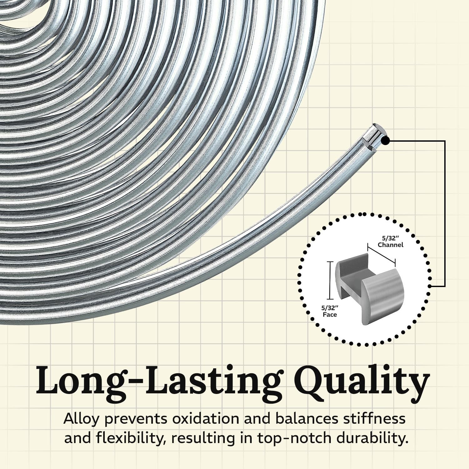 Glassco 5/32″ Round H Lead Came for Stained Glass | 12ft Hobby Came for Stain…