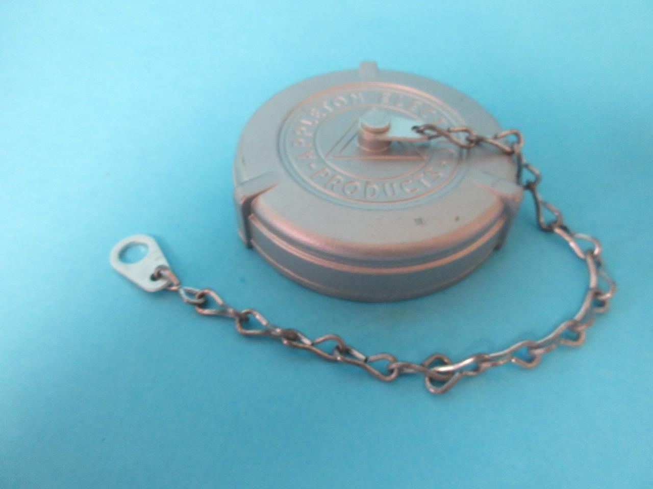 NEW APPLETON ELECTRIC ALUMINUM SCREW CAP 2.89″ THREADED COVER FOR POWERTITE