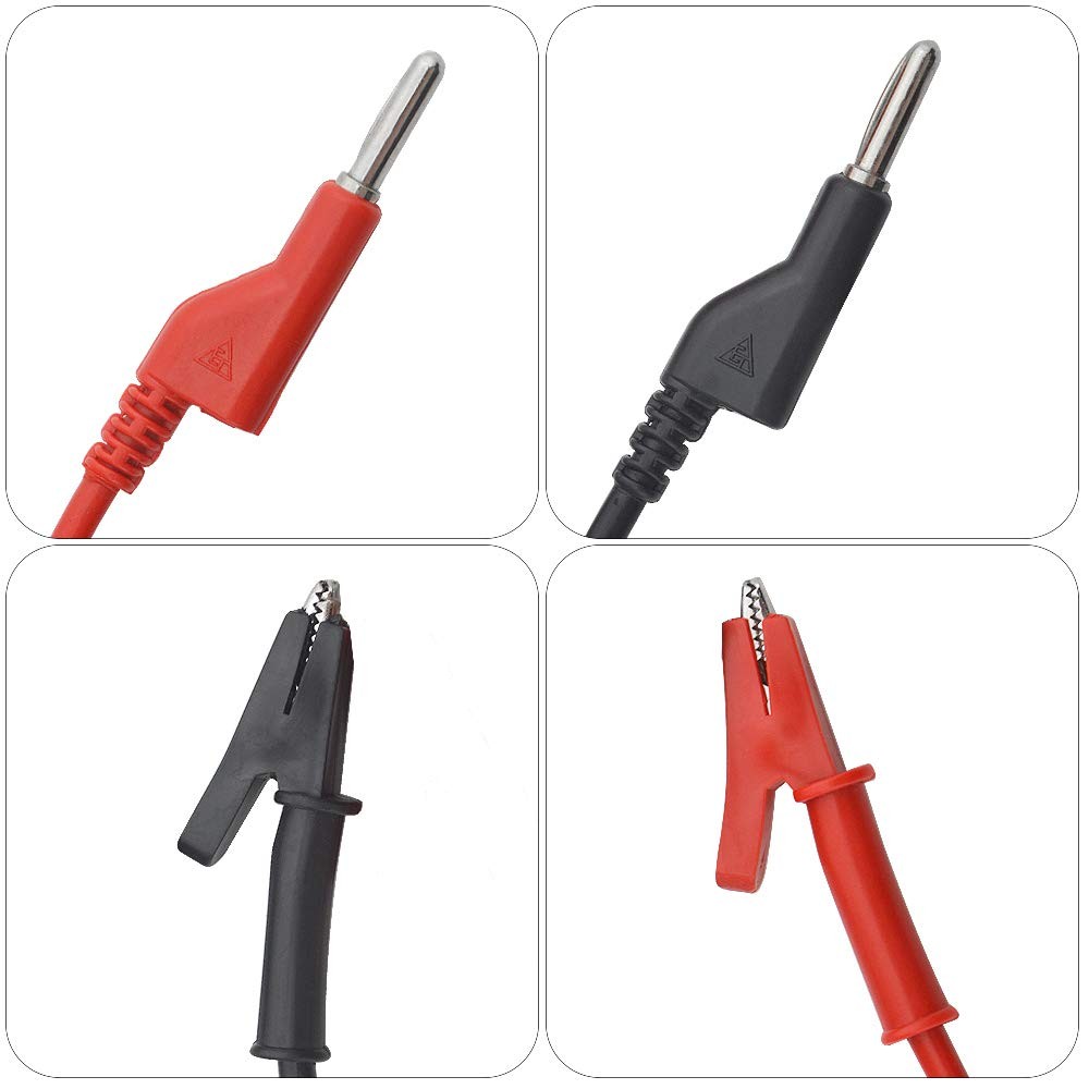 WMYCONGCONG 6 PCS Banana Plug to Crocodile Alligator Clip Test Lead 15A with …
