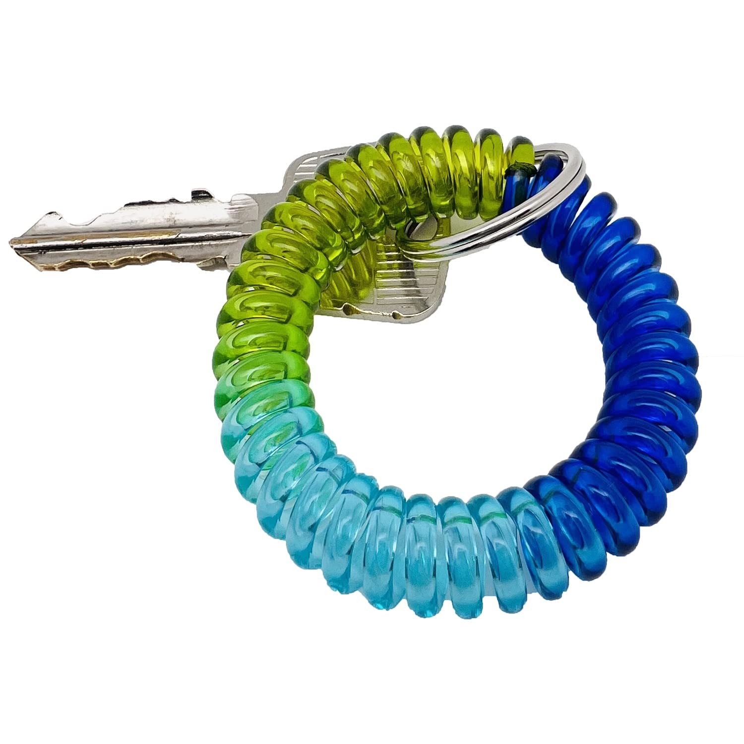 MYYZMY 12 Pcs Wrist Coil Keychain, Colorful 2.2 Inch, Multicolor