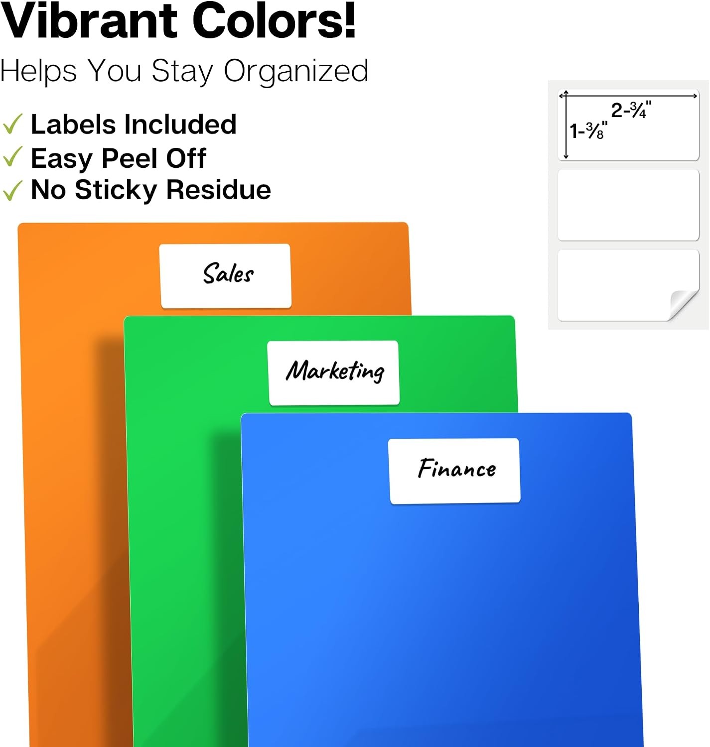 Plastic 2-Pocket Folders, 8.5×11, Assorted, 6 Pack, Poly
