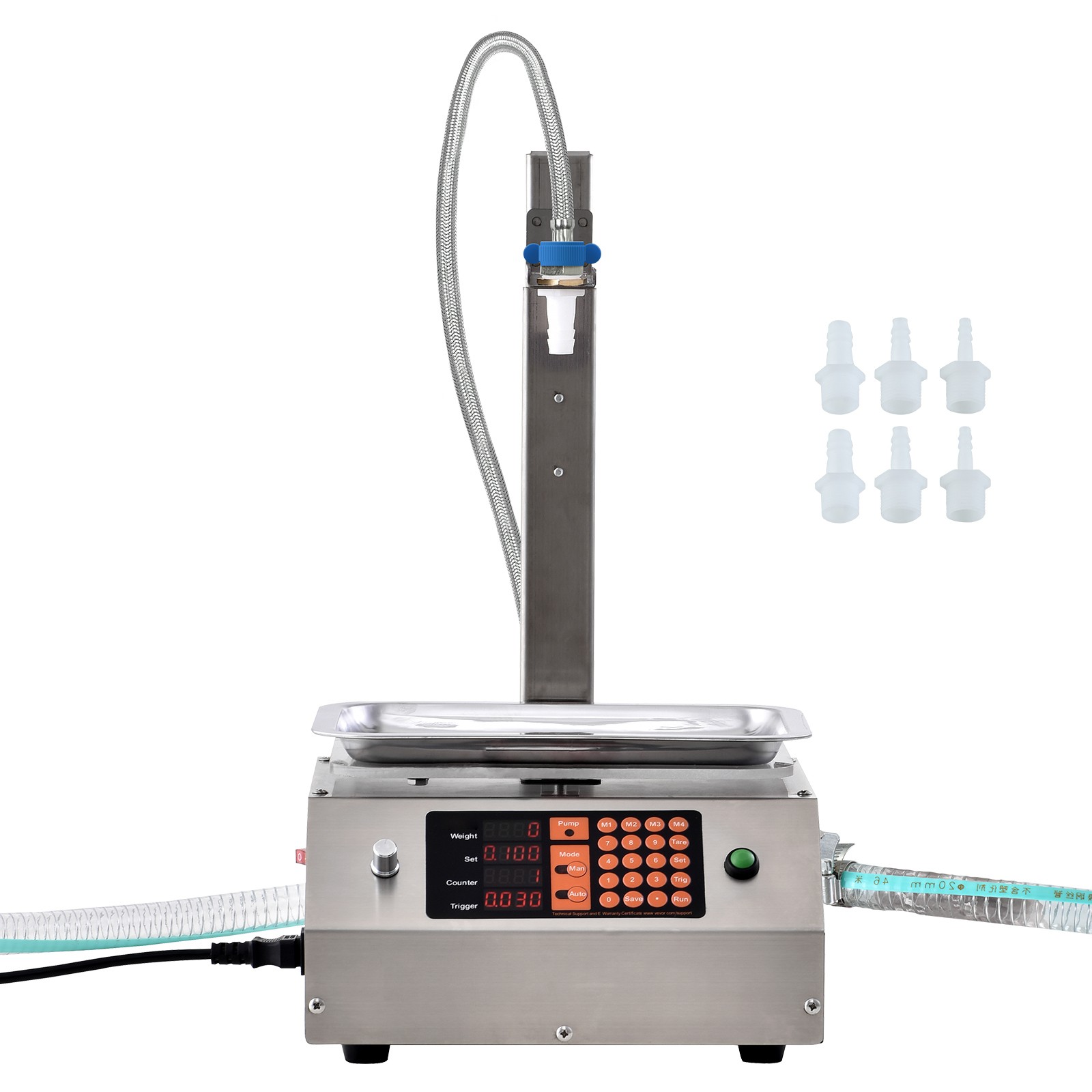 VEVOR Automatic Liquid Filling Machine Digital Control Bottle Filler 30-15000 g
