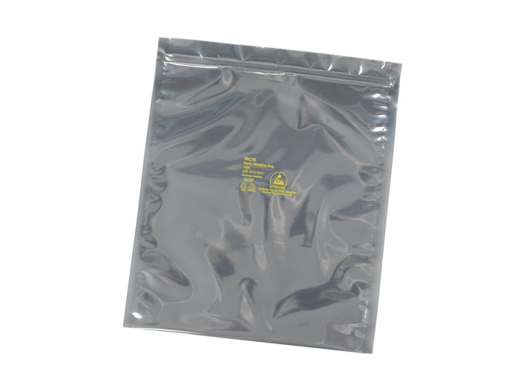SCS 300430 – Metal-In Static Shield Bag Zip, 1000 Series, 4 x 30′, 100/Pk –