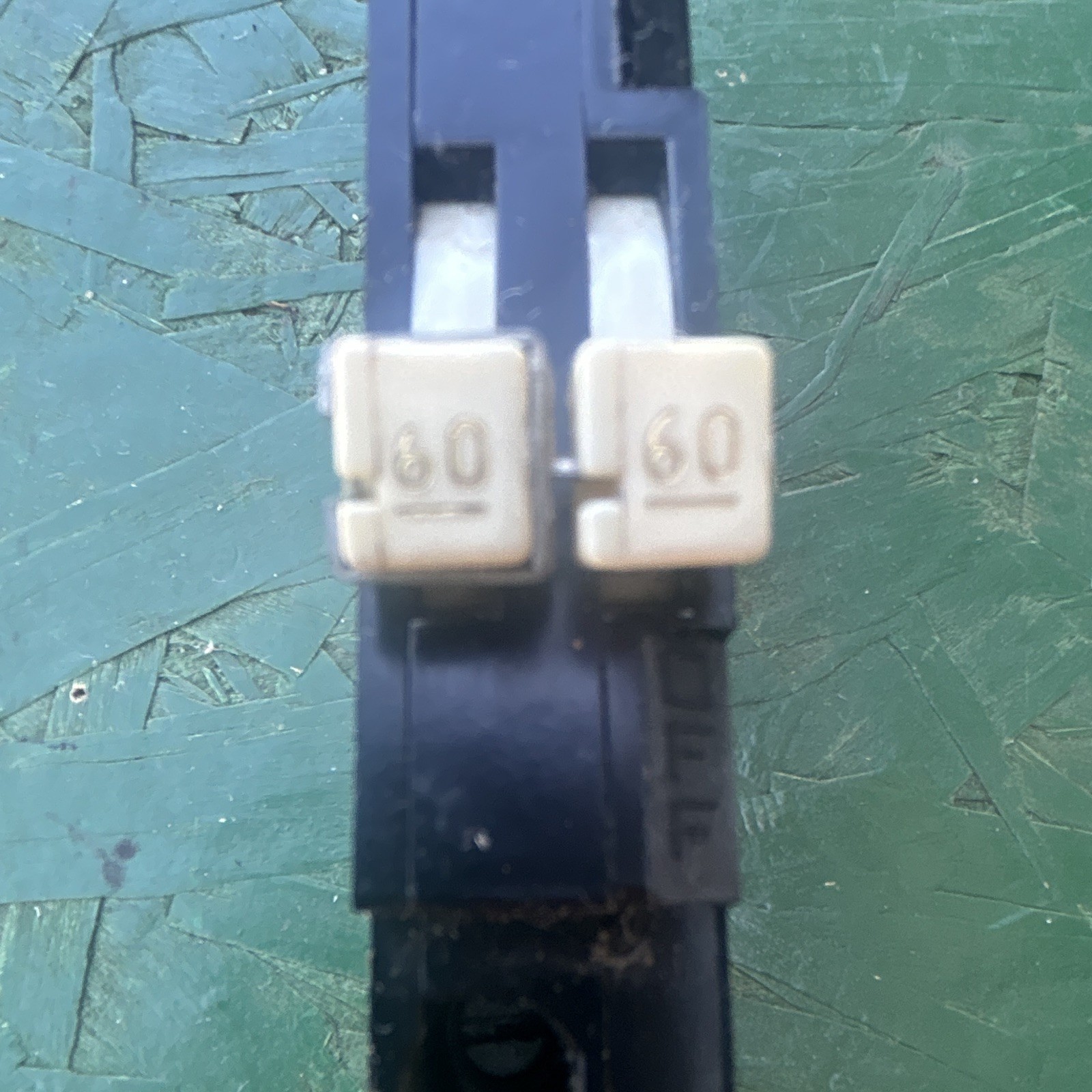 Zinsco RC38 60A 2 Pole Plug-In Circuit Breaker 201-250V Thermal Overload