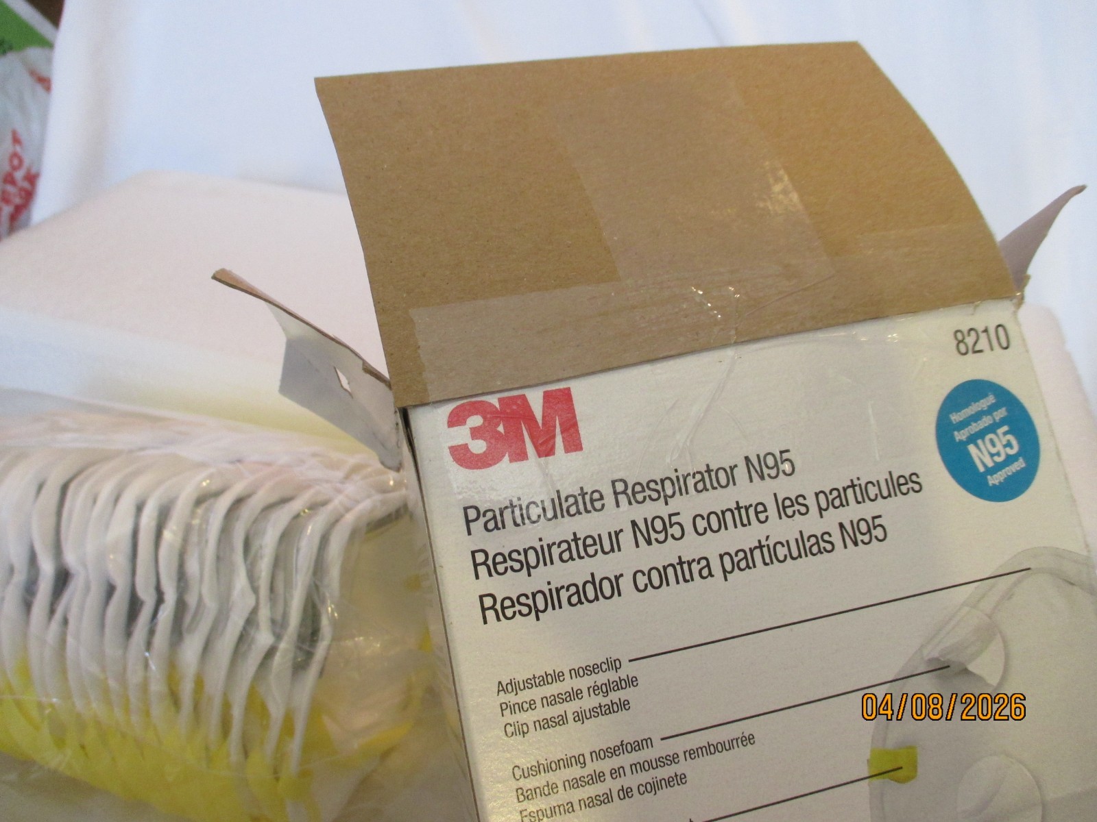 3M Particulate Respirator N95 8210 Box of 20