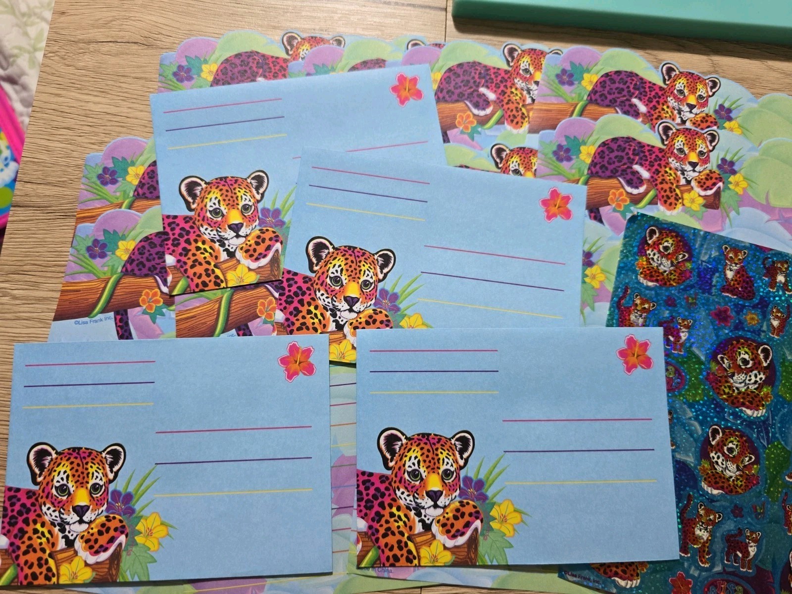 Vintage Lisa Frank Hunter The Tiger Mini Stationary Organizer *Rare* Lots Inside