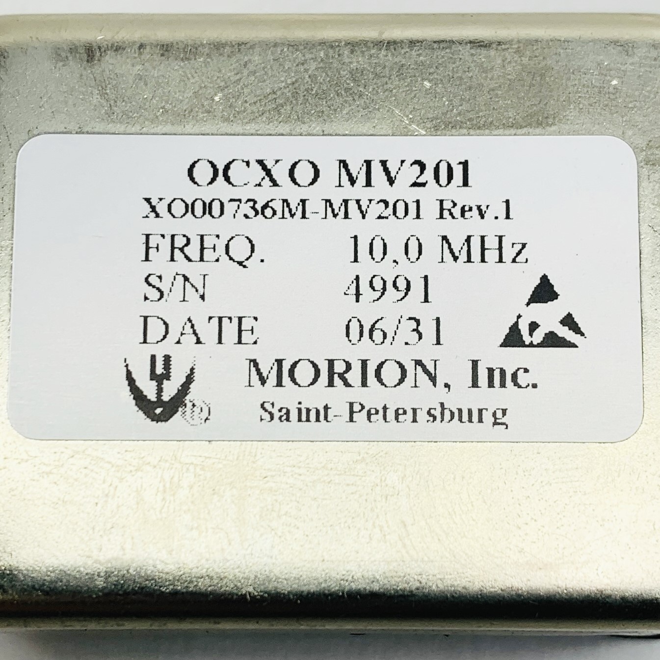 Morion Inc OCXO MV201 Quartz Oscillator 10MHz Oven-Controlled XO00736M-MV201 New