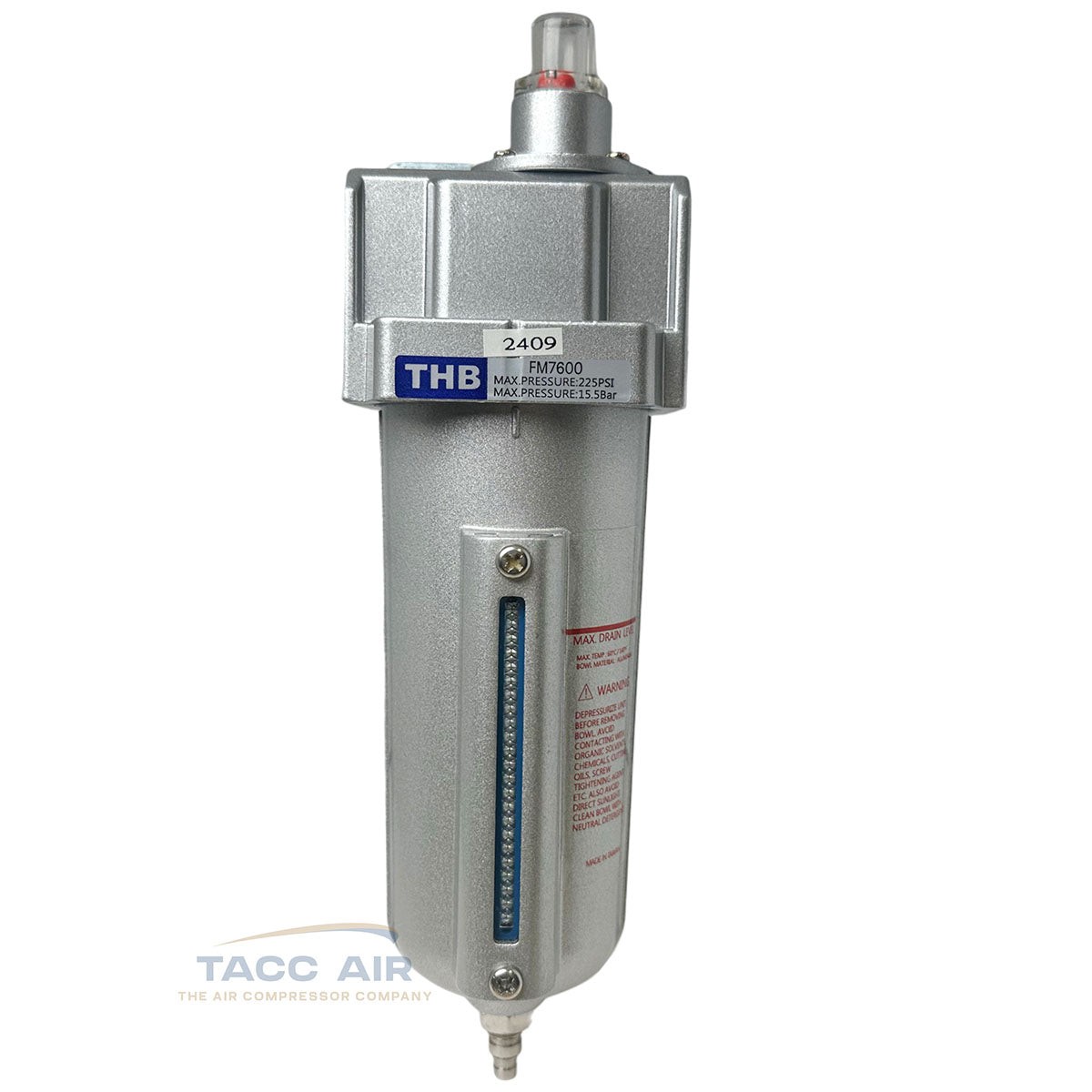 0.01 Micron Oil Coalescing Filter 1/2″ NPT Compressed Air Compressor Separator