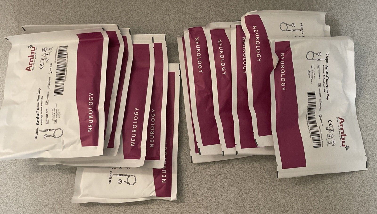 Lot of 12 Ambu Neuroline Cup 726 Series – 10 Units/Pack Exp. 02/26