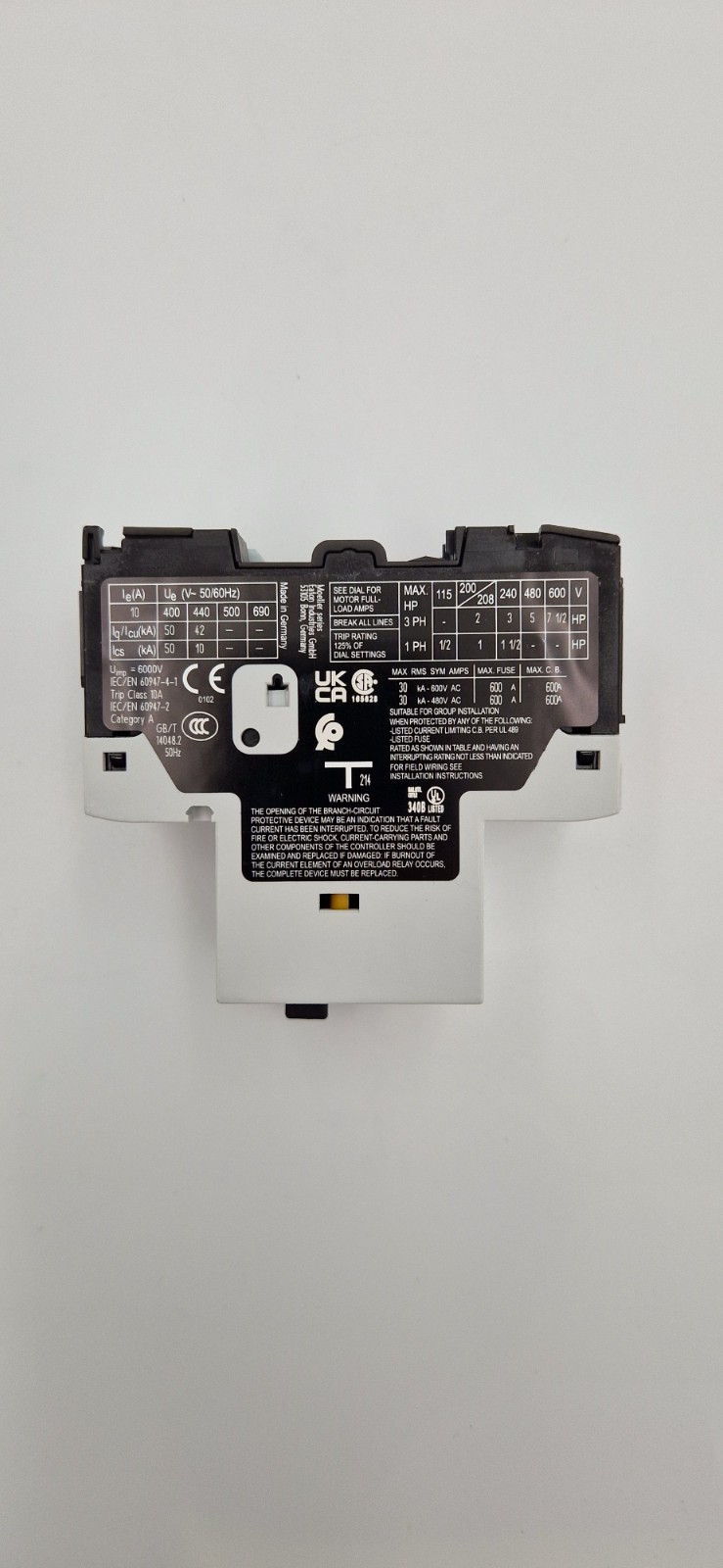 EATON Thermal Magnetic Circuit Breaker Motor Protect PKZM01-10 10A 3 Pole US New