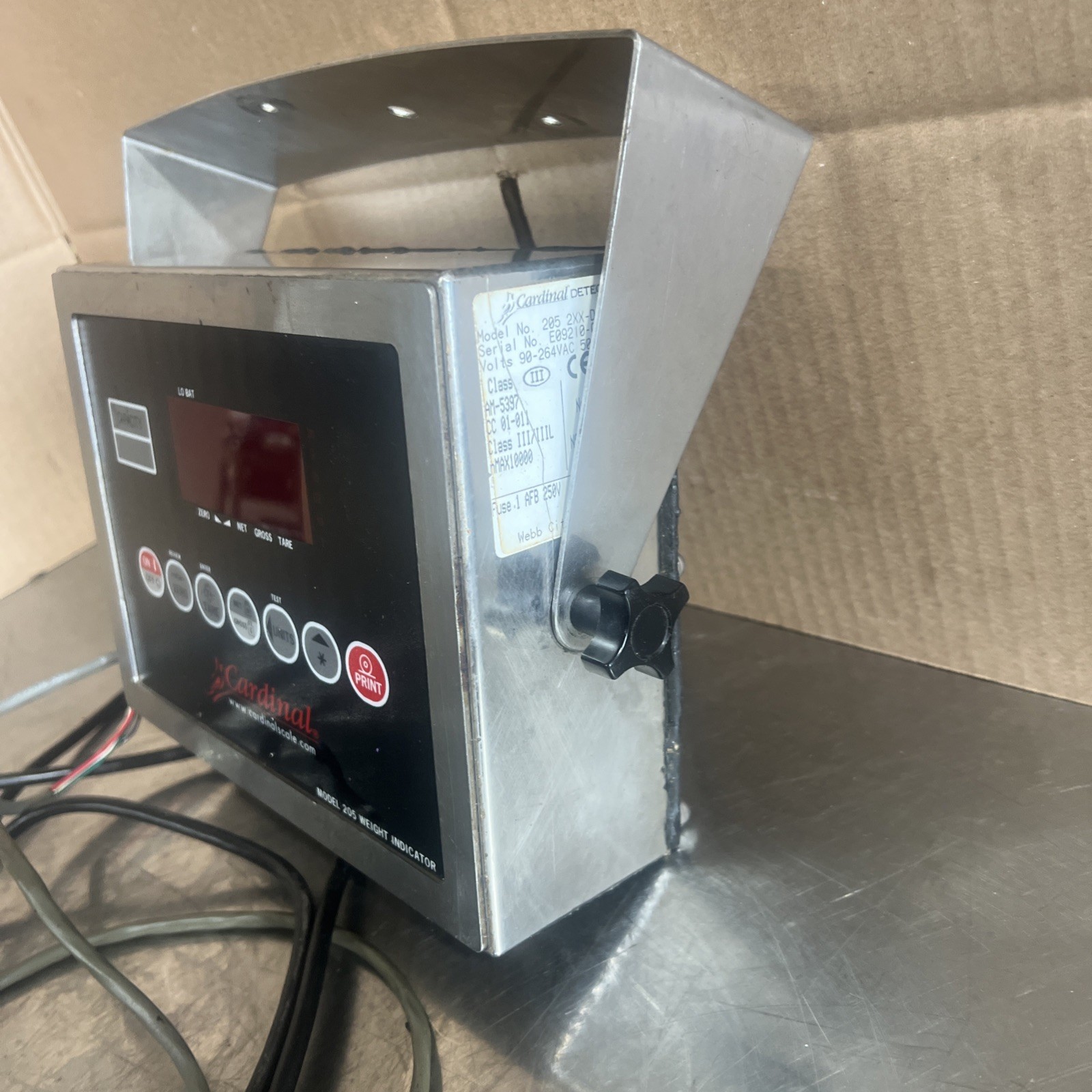 CARDINAL DETECTO Model 205 WEIGHT INDICATOR Used Surplus