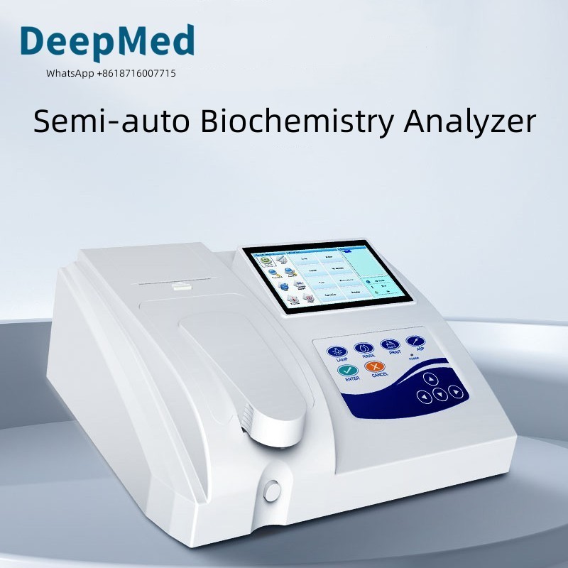 Semi-auto Biochemistry Analyzer 7” LCD Touch Screen analyzing blood fluid Print