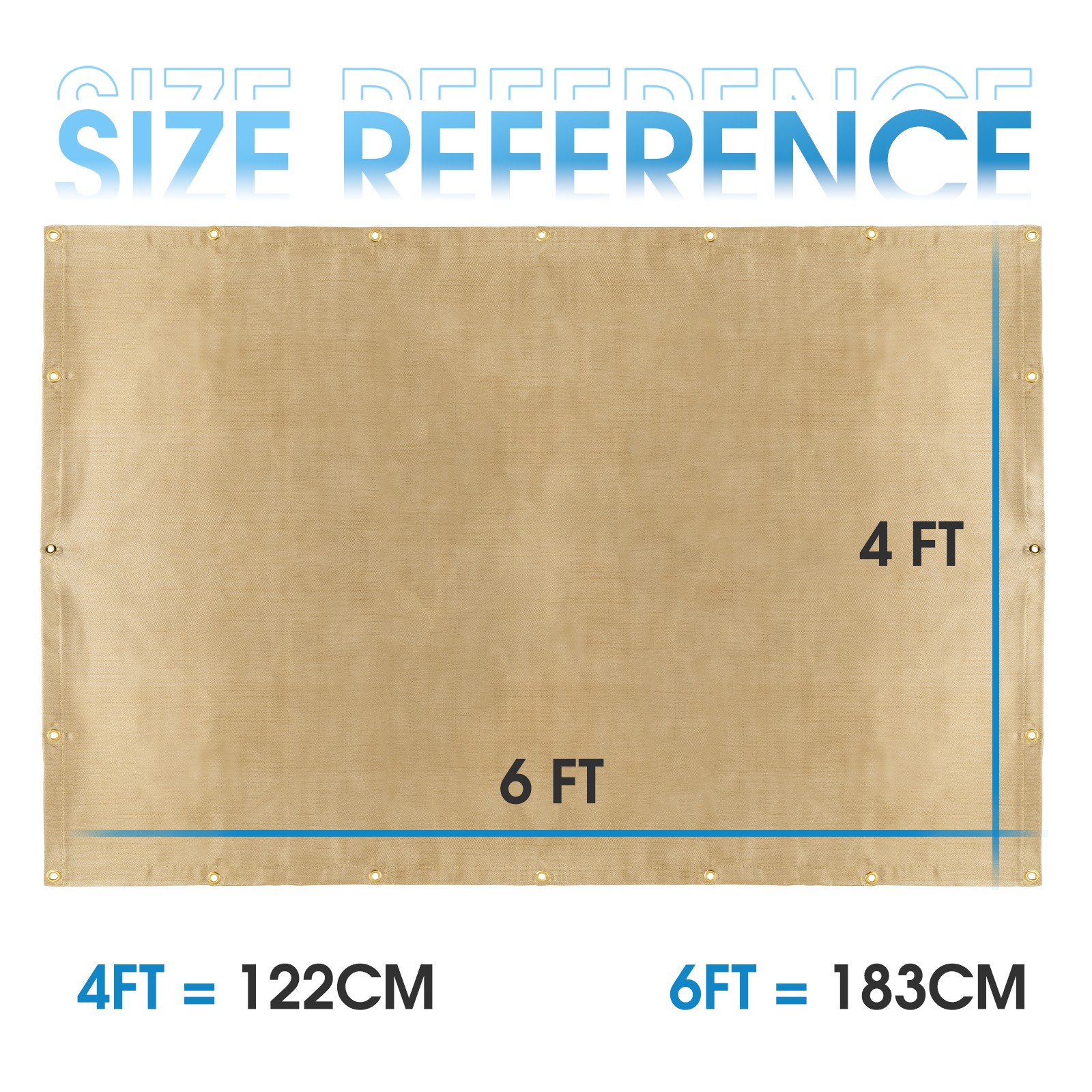 4 x 6ft / 6 x 8ft Heavy Duty Fiberglass Welding Blanket, 1/3”(8mm)Thickened Weld