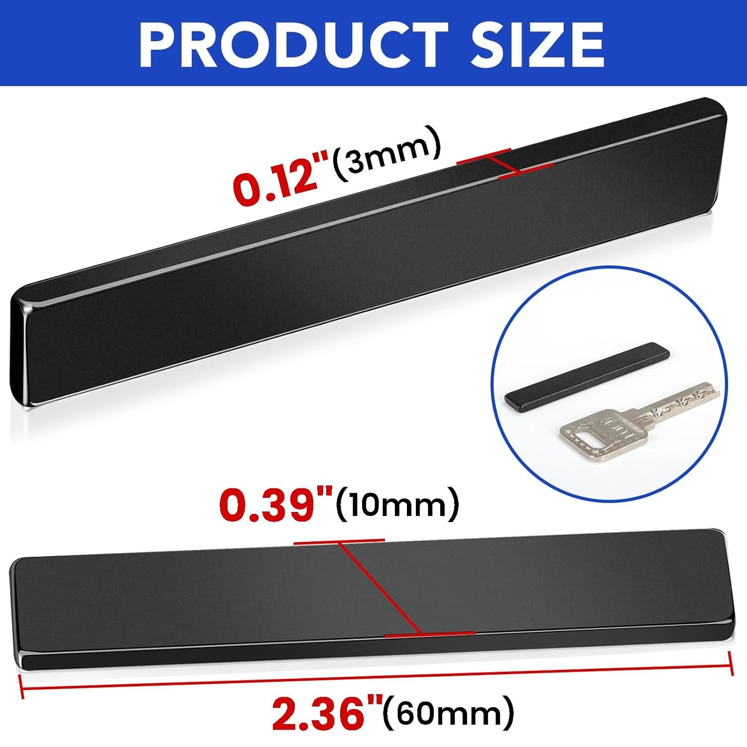 MIKEDE Neodymium Magnets, 5 Pack Black Super Strong Magnets Bar, Waterproof Heav