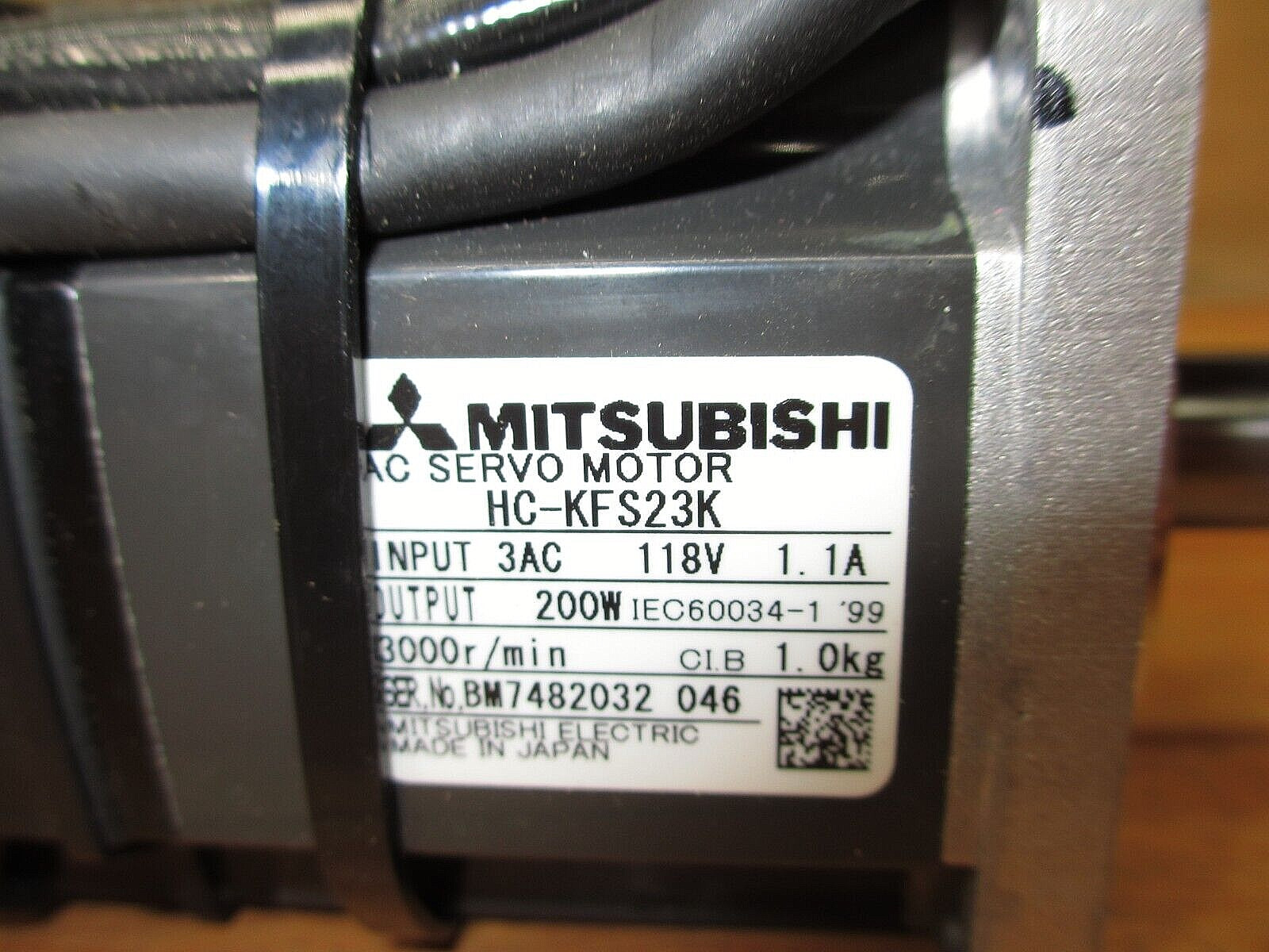 Mitsubishi HC-KFS23K *USED* AC Servo Motor 3000rpm 118V