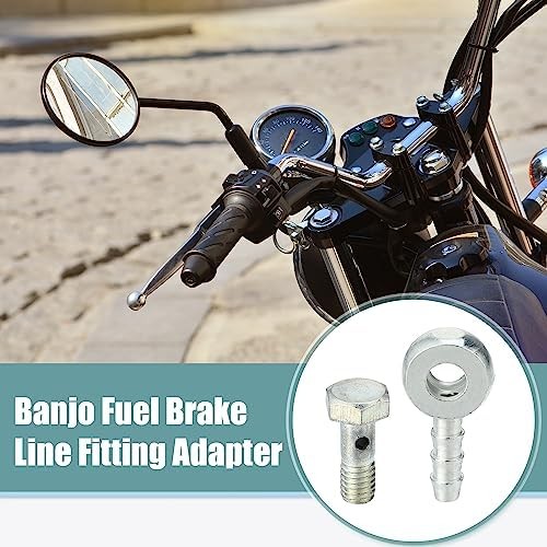 6mm ID 6mm OD Banjo Bolt Hose Barb Fittings Universal Fuel Line Adapter Connecto