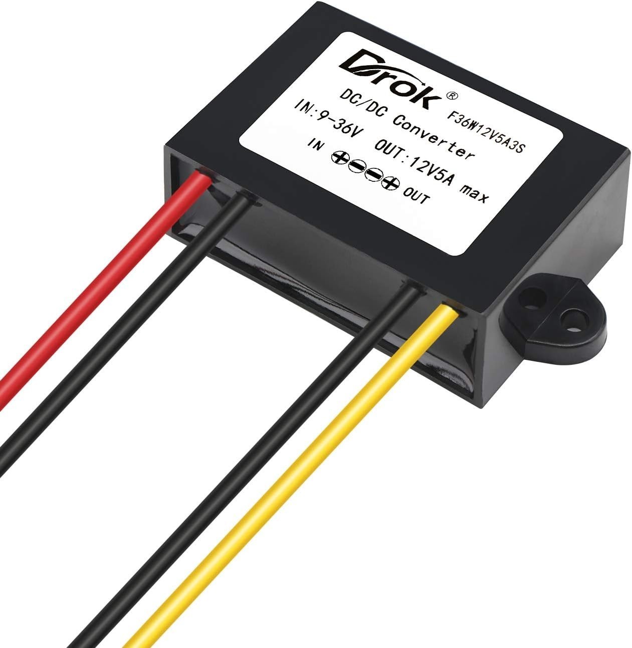 Durable 12V Step-Up/Step-Down Voltage Regulator for Electronics & Car Audio