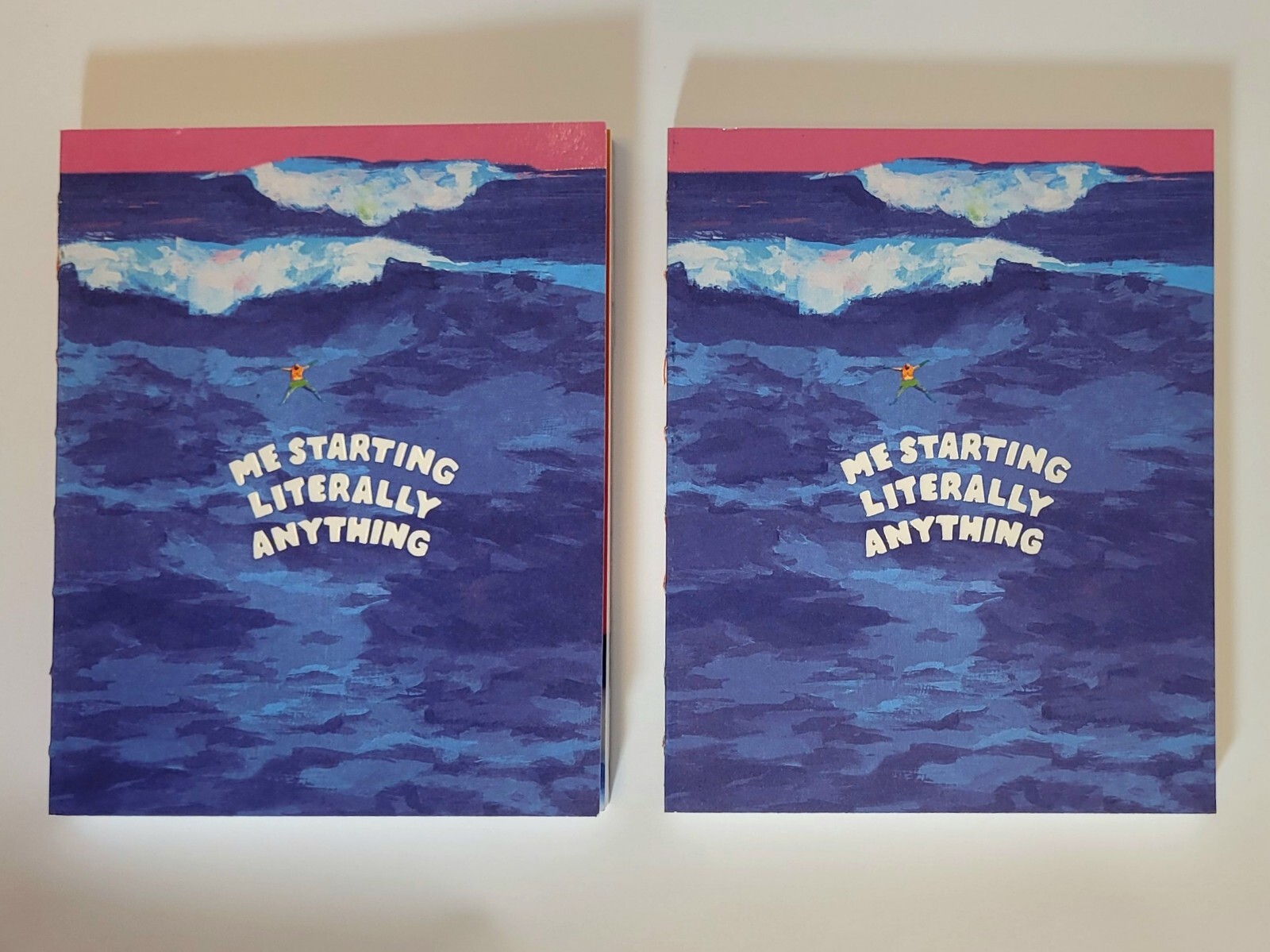 Bulk Blank Journals SET OF 2 Me Starting Literally Anything Em & Friends 128 pg